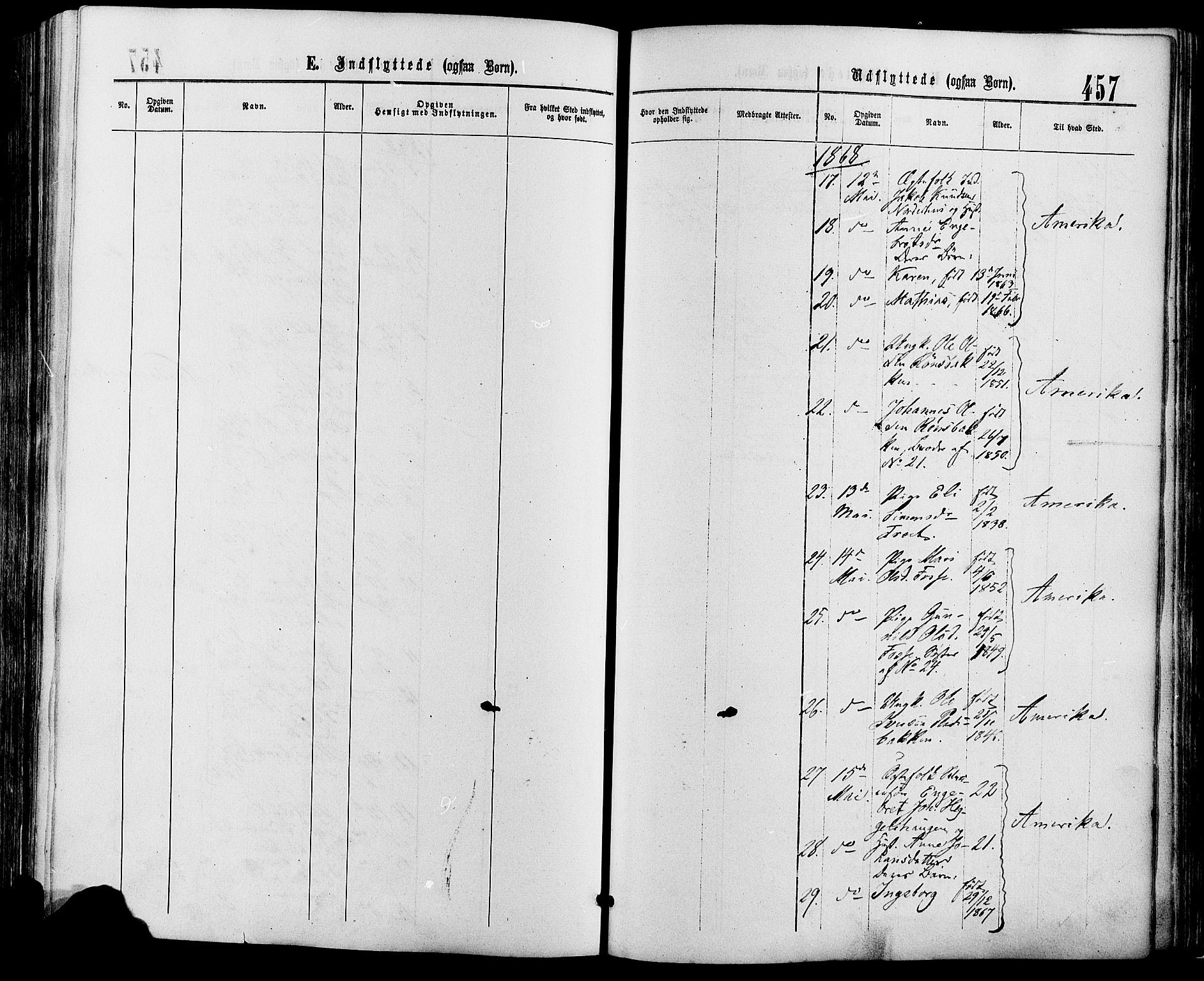 Sør-Fron prestekontor, SAH/PREST-010/H/Ha/Haa/L0002: Parish register (official) no. 2, 1864-1880, p. 457
