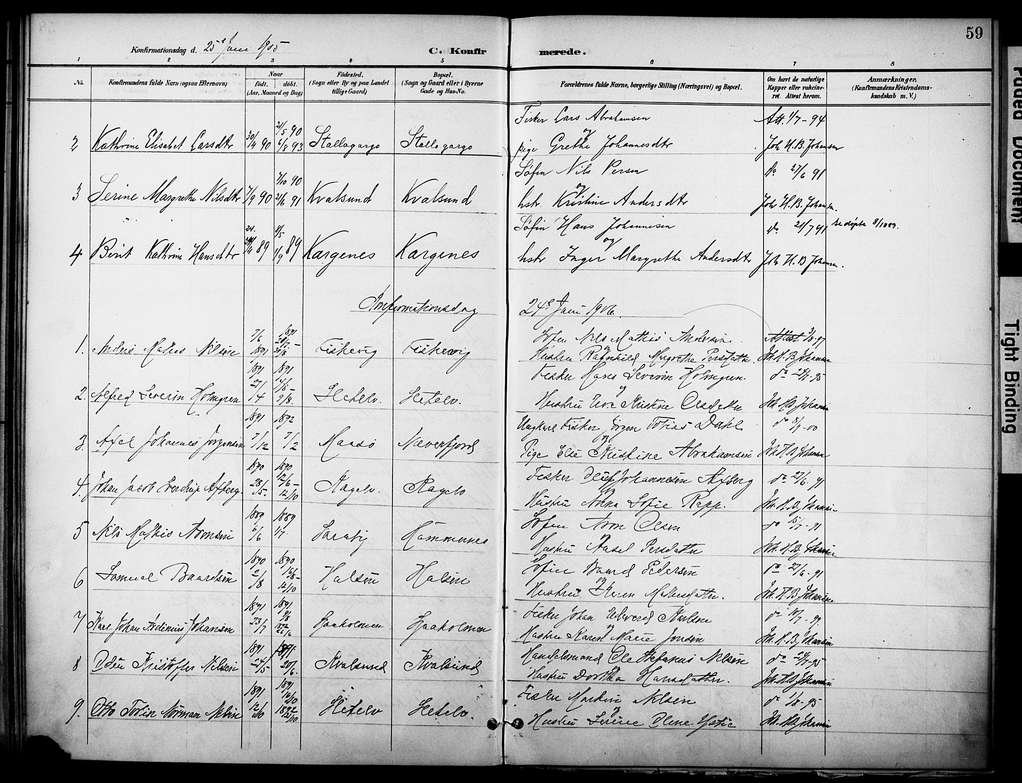 Hammerfest sokneprestkontor, SATØ/S-1347/H/Ha/L0012.kirke: Parish register (official) no. 12, 1898-1908, p. 59