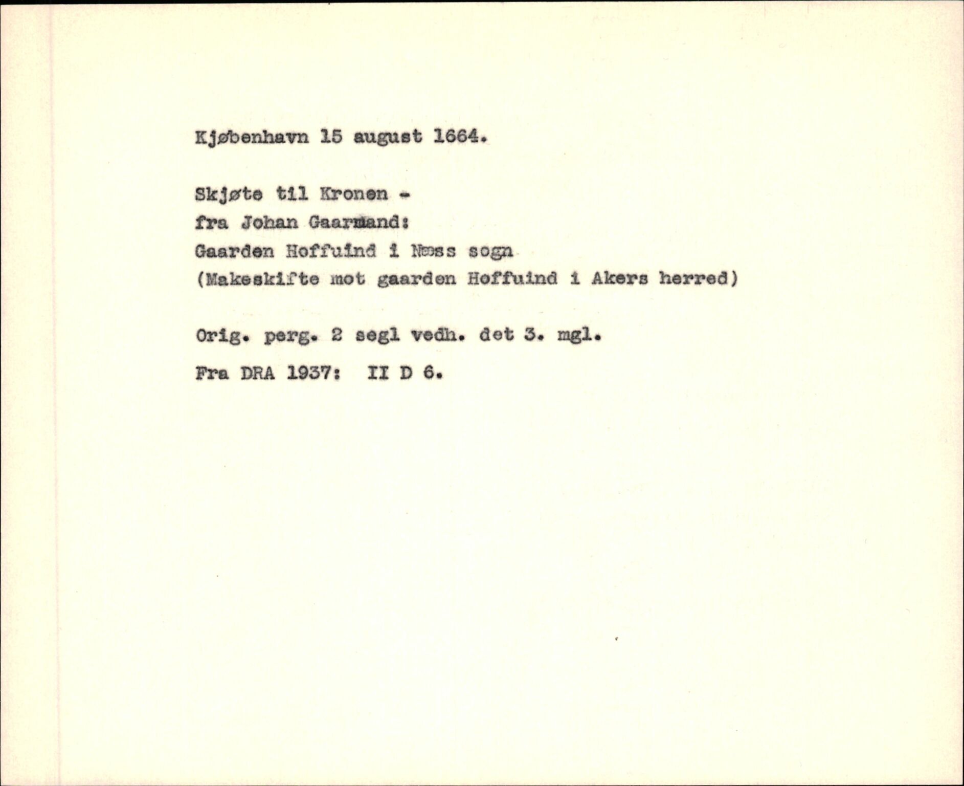 Riksarkivets diplomsamling, AV/RA-EA-5965/F35/F35f/L0002: Regestsedler: Diplomer fra DRA 1937 og 1996, p. 185