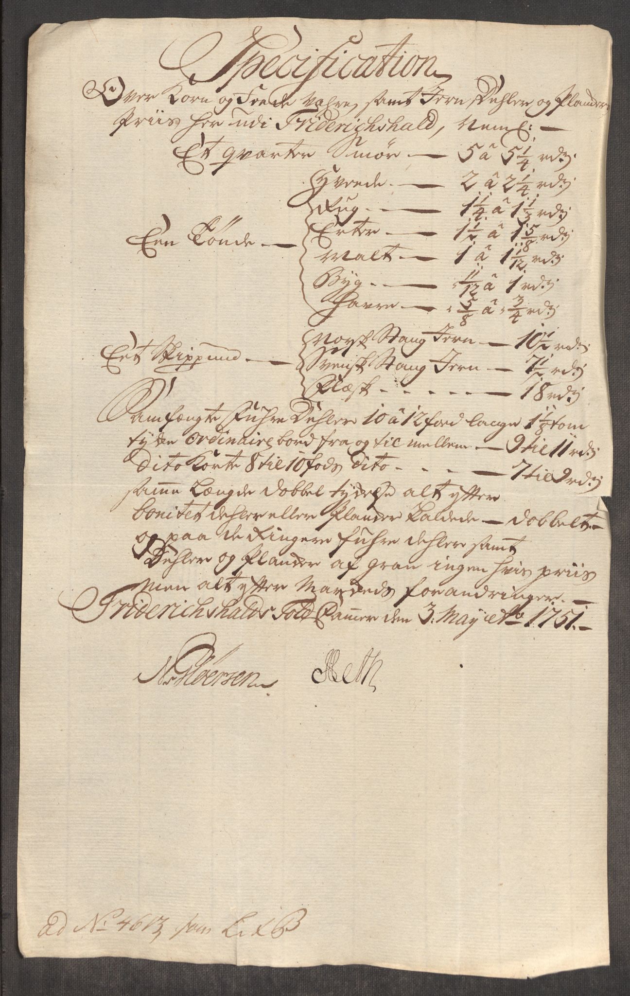 Rentekammeret inntil 1814, Realistisk ordnet avdeling, AV/RA-EA-4070/Oe/L0004: [Ø1]: Priskuranter, 1749-1752, p. 456