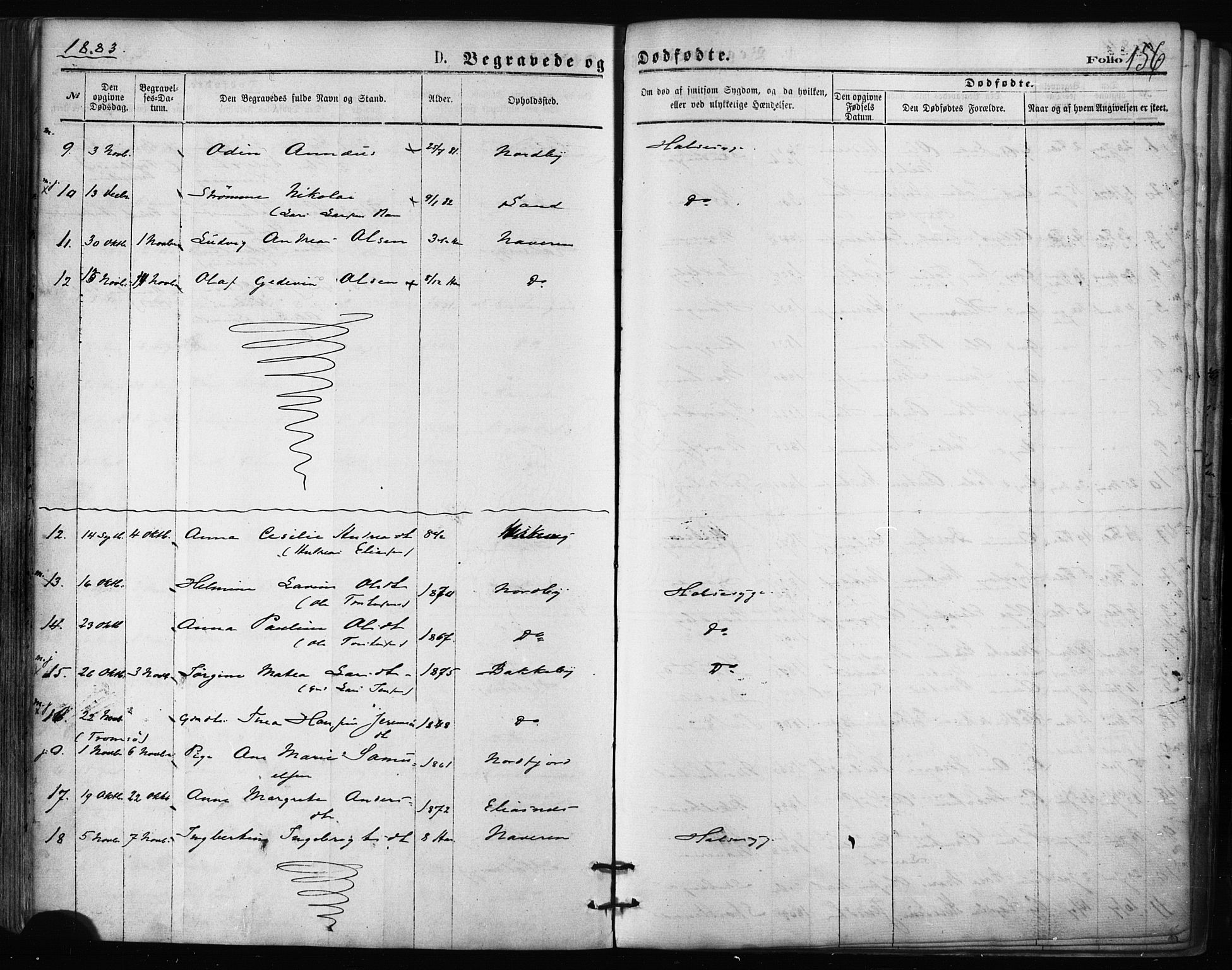 Balsfjord sokneprestembete, SATØ/S-1303/G/Ga/L0002kirke: Parish register (official) no. 2, 1871-1886, p. 156