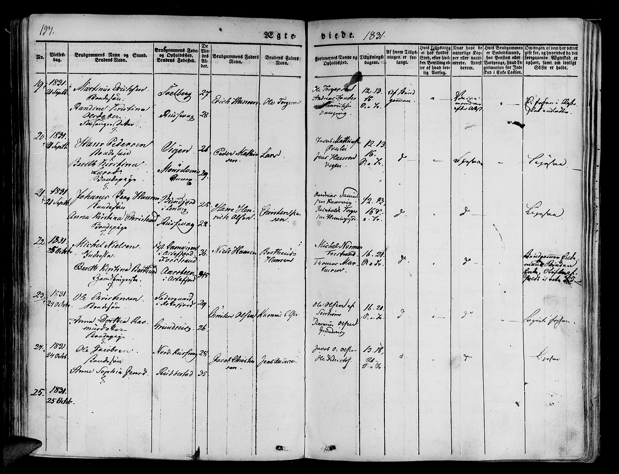 Tranøy sokneprestkontor, SATØ/S-1313/I/Ia/Iaa/L0005kirke: Parish register (official) no. 5, 1829-1844, p. 197