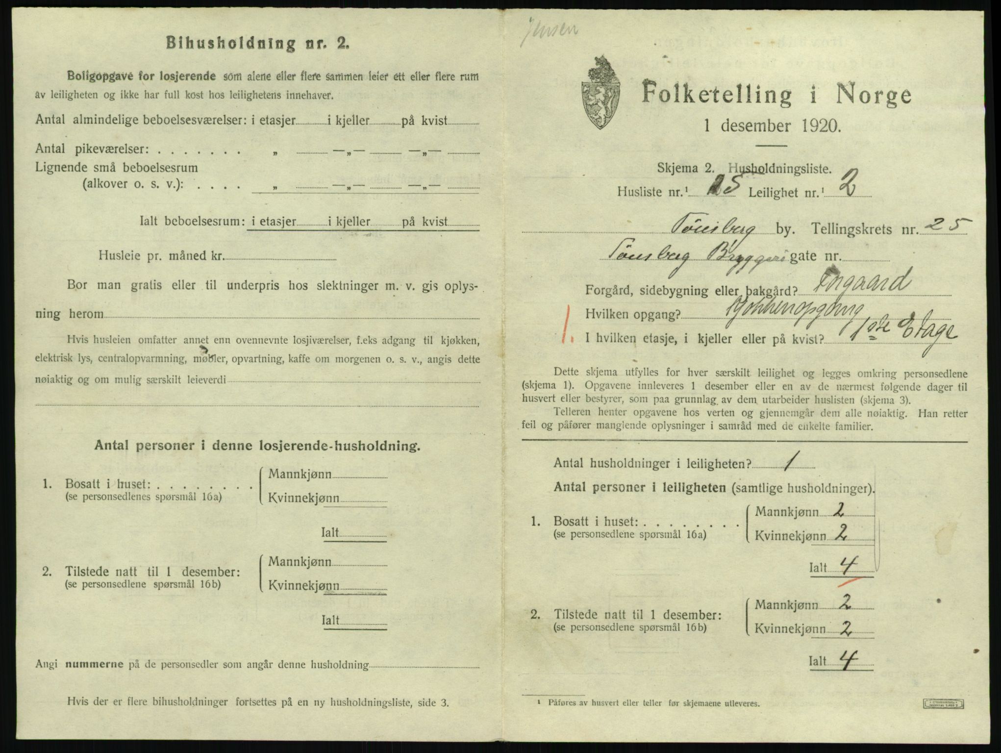 SAKO, 1920 census for Tønsberg, 1920, p. 8727