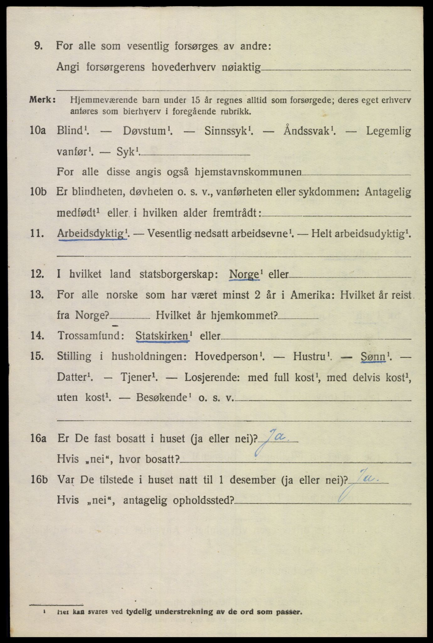 SAK, 1920 census for Søgne, 1920, p. 2002