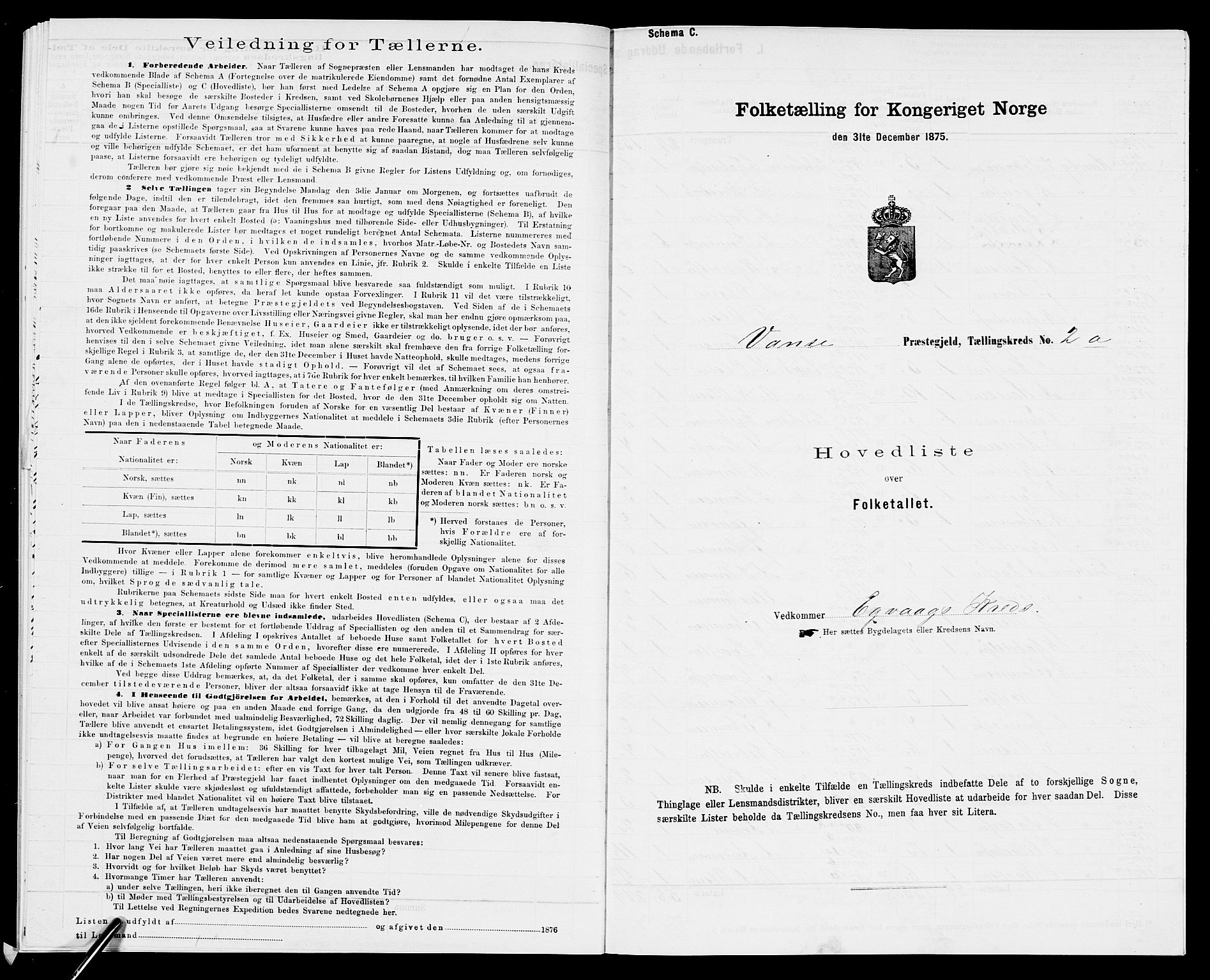 SAK, 1875 census for 1041L Vanse/Vanse og Farsund, 1875, p. 55