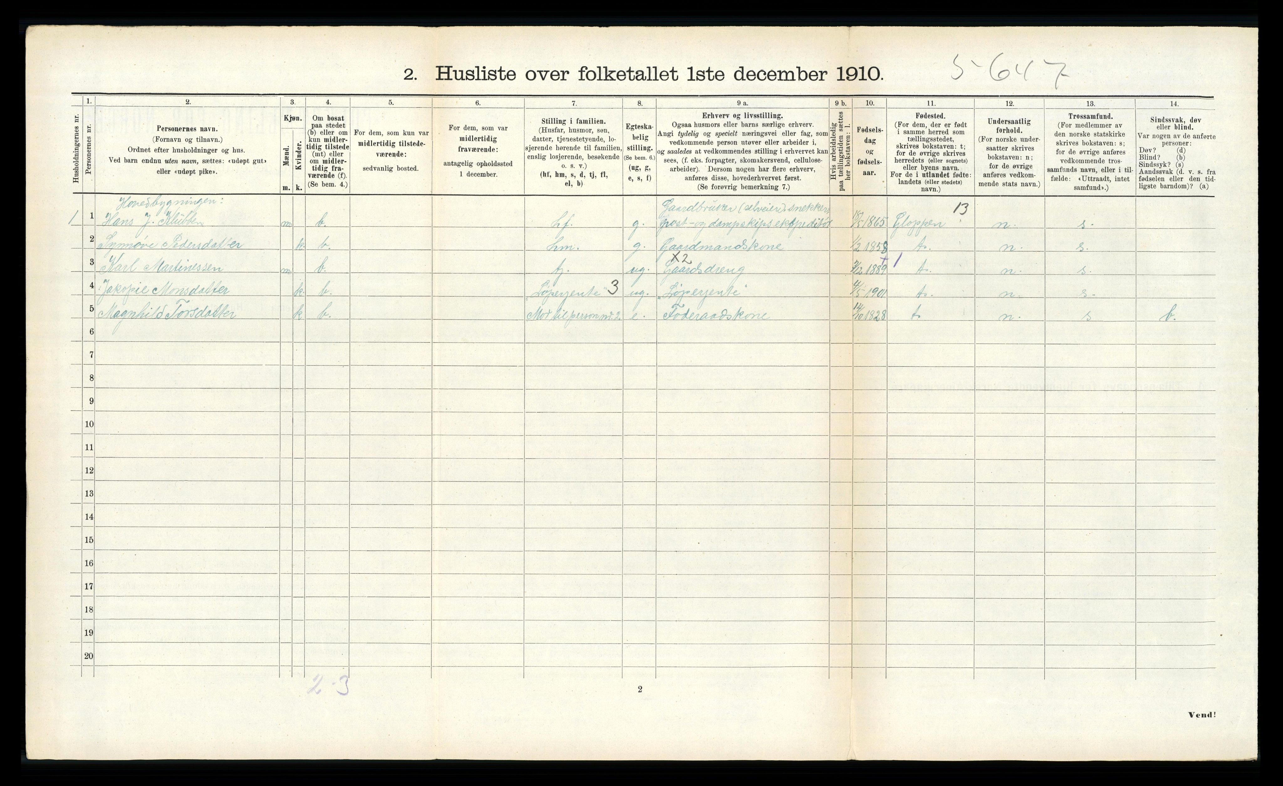 RA, 1910 census for Davik, 1910, p. 803