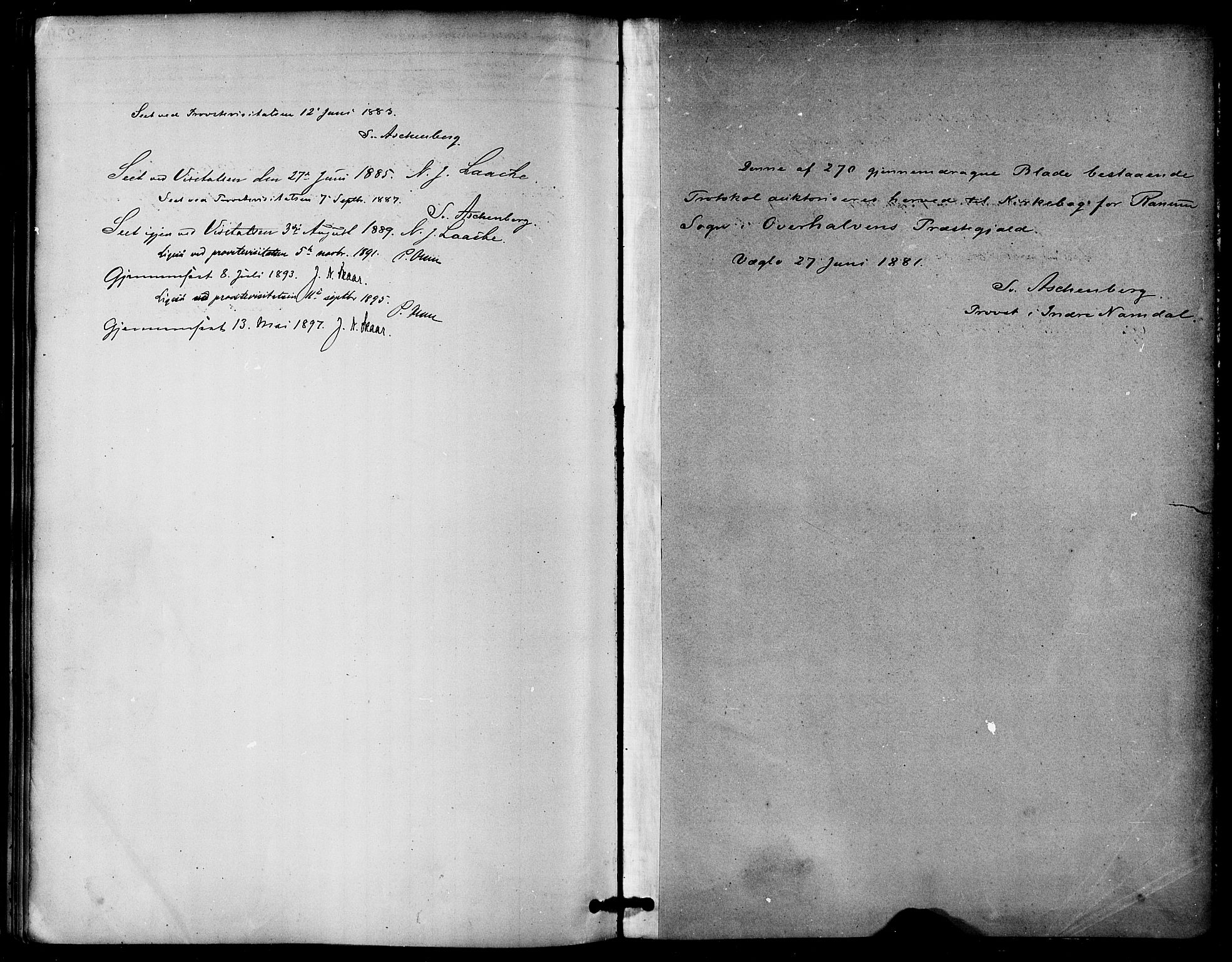 Ministerialprotokoller, klokkerbøker og fødselsregistre - Nord-Trøndelag, SAT/A-1458/764/L0555: Parish register (official) no. 764A10, 1881-1896