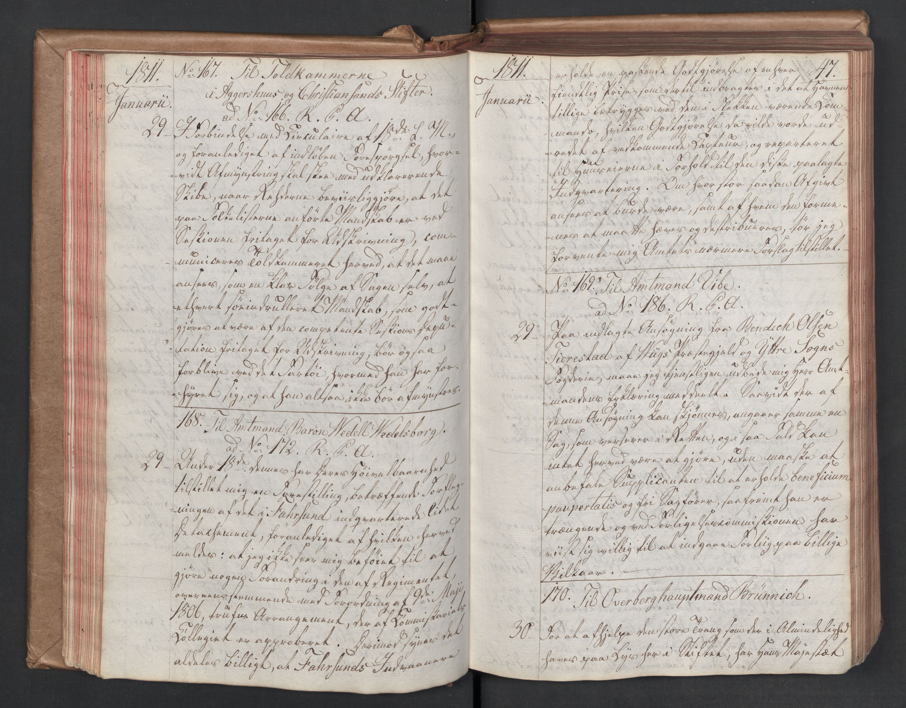 Stattholderembetet 1810-1814, 1. kontor (Kontor A), AV/RA-EA-2872/Bc/L0001: Korrespondanseprotokoll, 1810-1812, p. 46b-47a