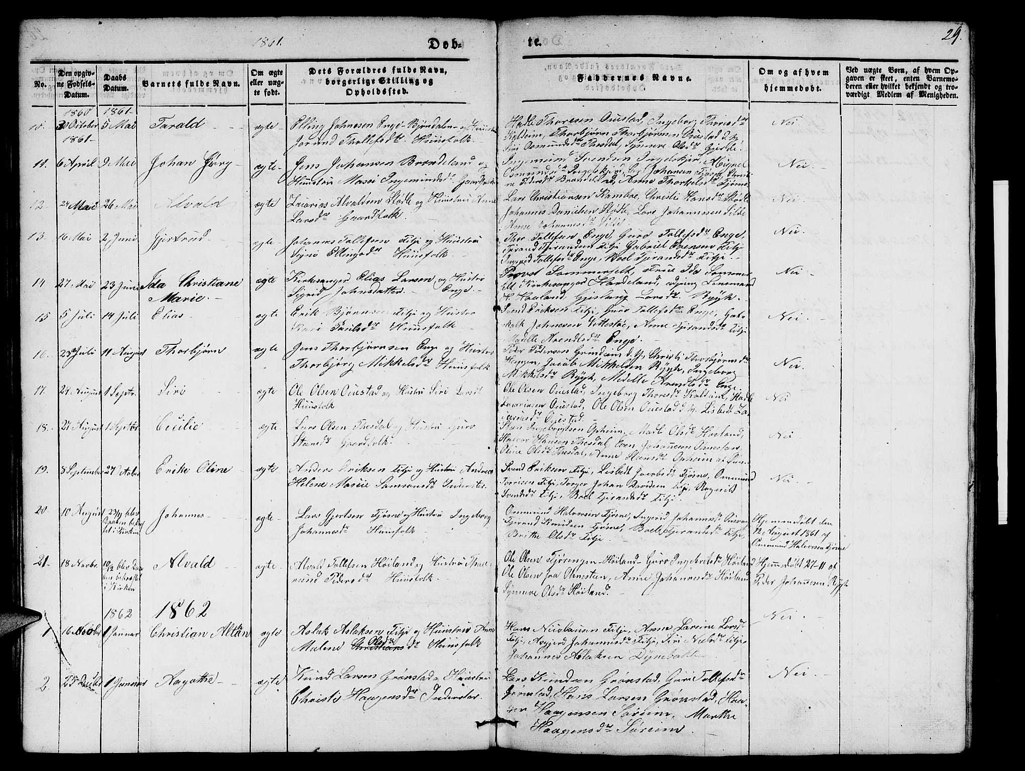 Etne sokneprestembete, SAB/A-75001/H/Hab: Parish register (copy) no. A 2, 1851-1862, p. 29