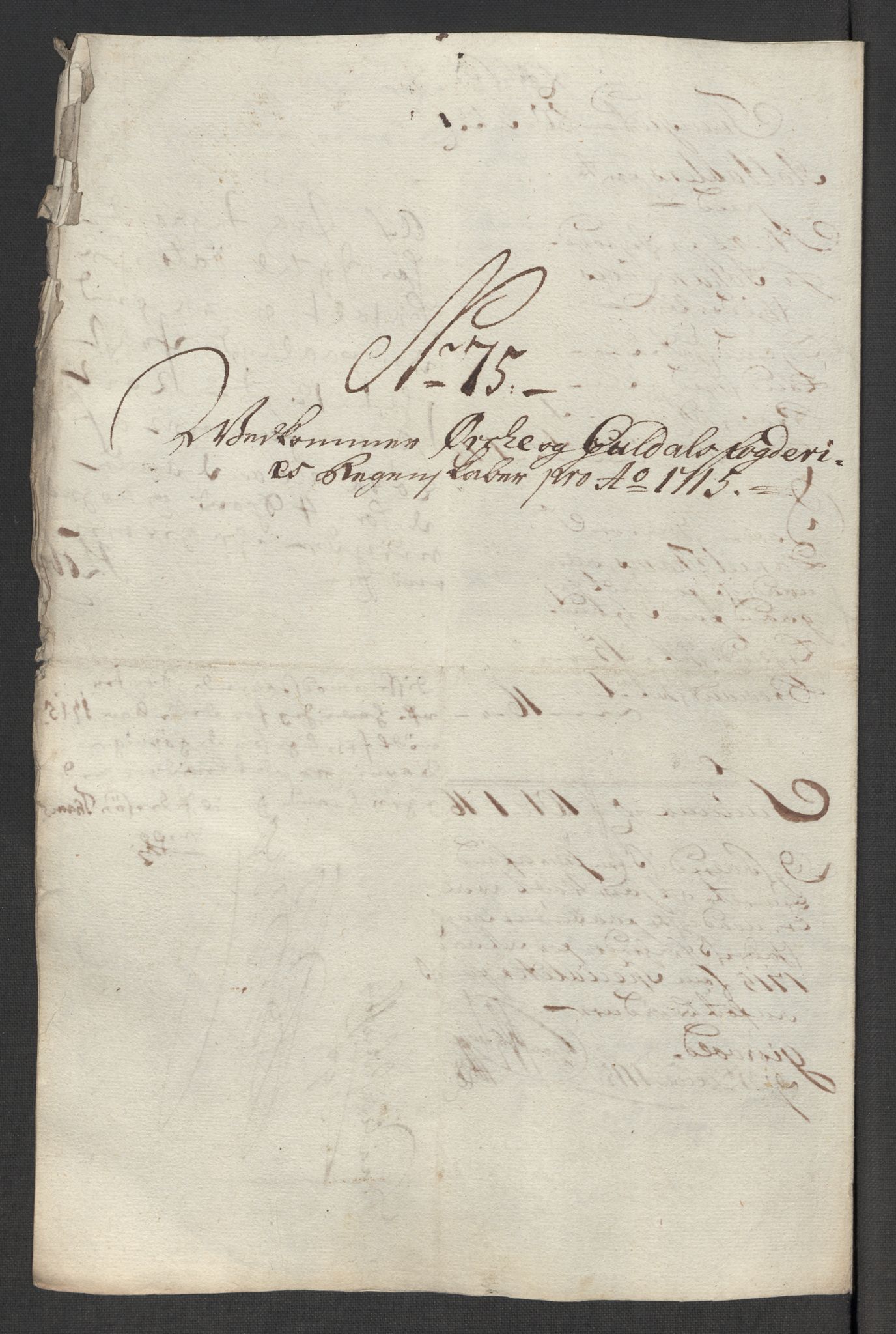 Rentekammeret inntil 1814, Reviderte regnskaper, Fogderegnskap, RA/EA-4092/R60/L3966: Fogderegnskap Orkdal og Gauldal, 1715, p. 509