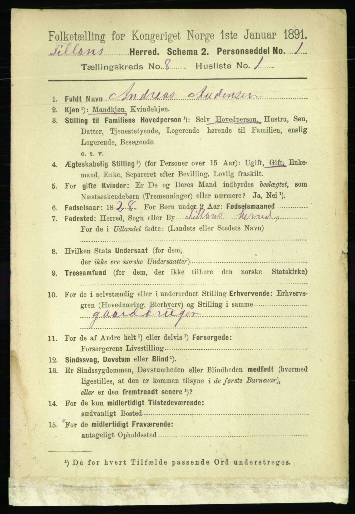 RA, 1891 census for 1616 Fillan, 1891, p. 1879