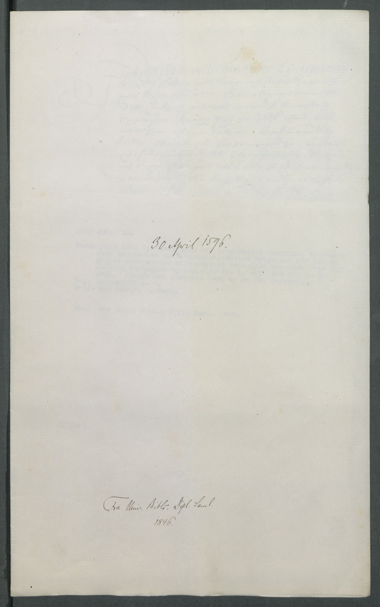Riksarkivets diplomsamling, AV/RA-EA-5965/F02/L0101: Dokumenter, 1596, p. 31