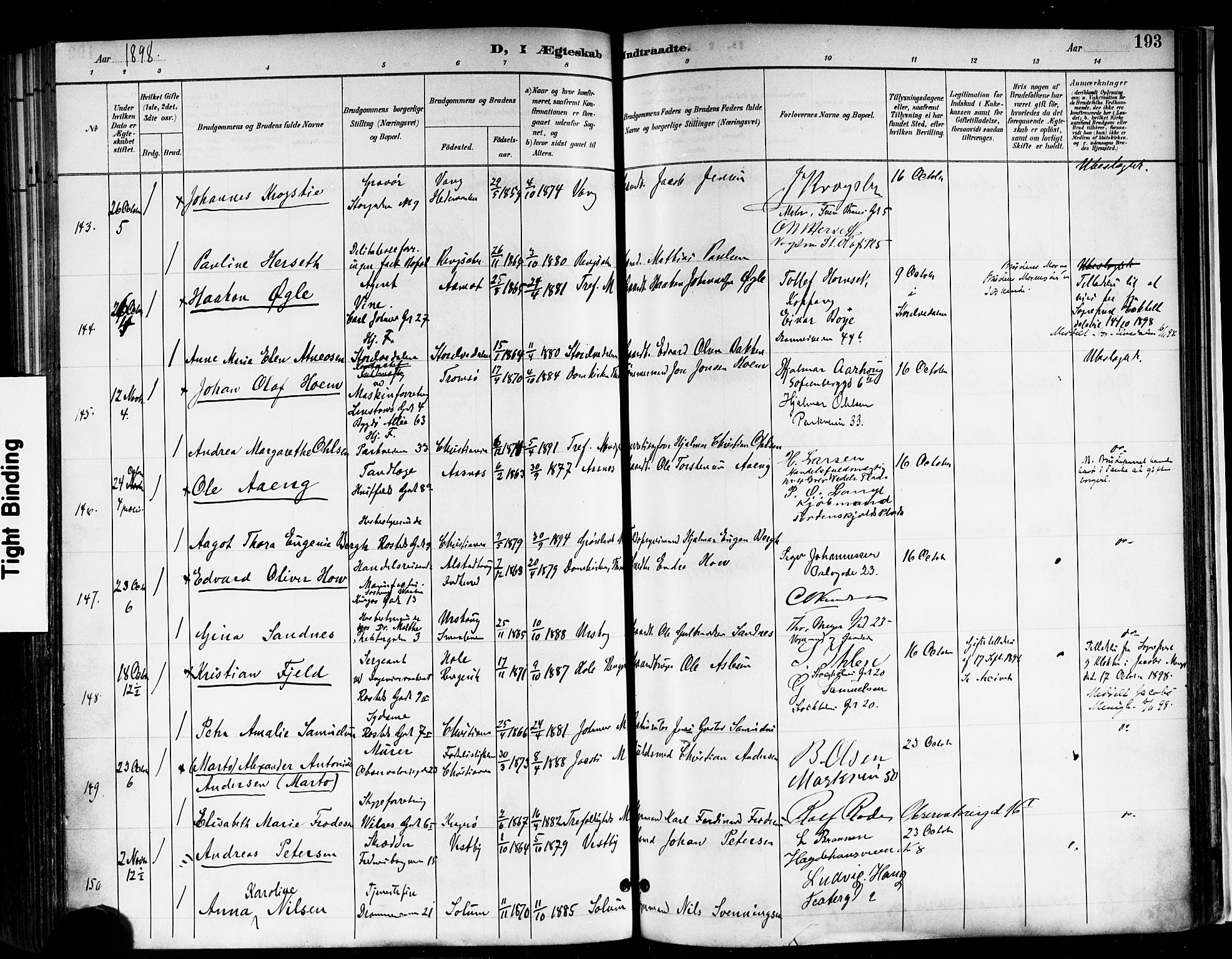 Trefoldighet prestekontor Kirkebøker, SAO/A-10882/F/Fc/L0004: Parish register (official) no. III 4, 1891-1900, p. 193