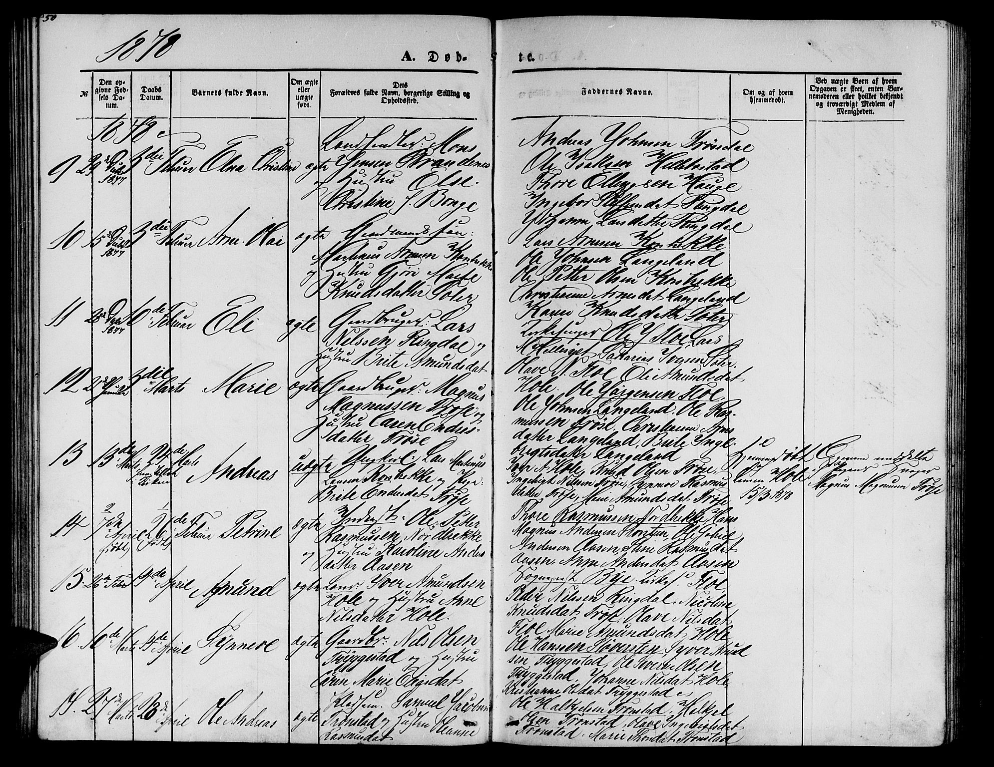 Ministerialprotokoller, klokkerbøker og fødselsregistre - Møre og Romsdal, SAT/A-1454/517/L0229: Parish register (copy) no. 517C02, 1864-1879, p. 50