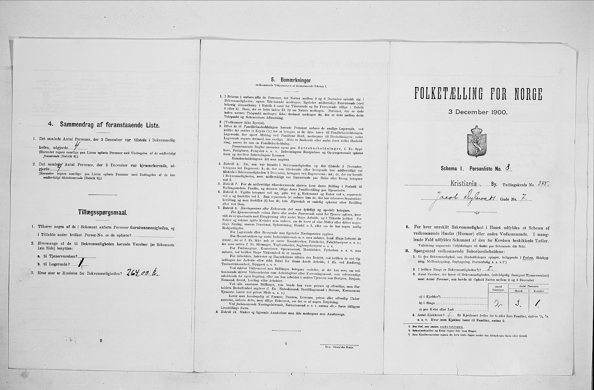 SAO, 1900 census for Kristiania, 1900, p. 42610