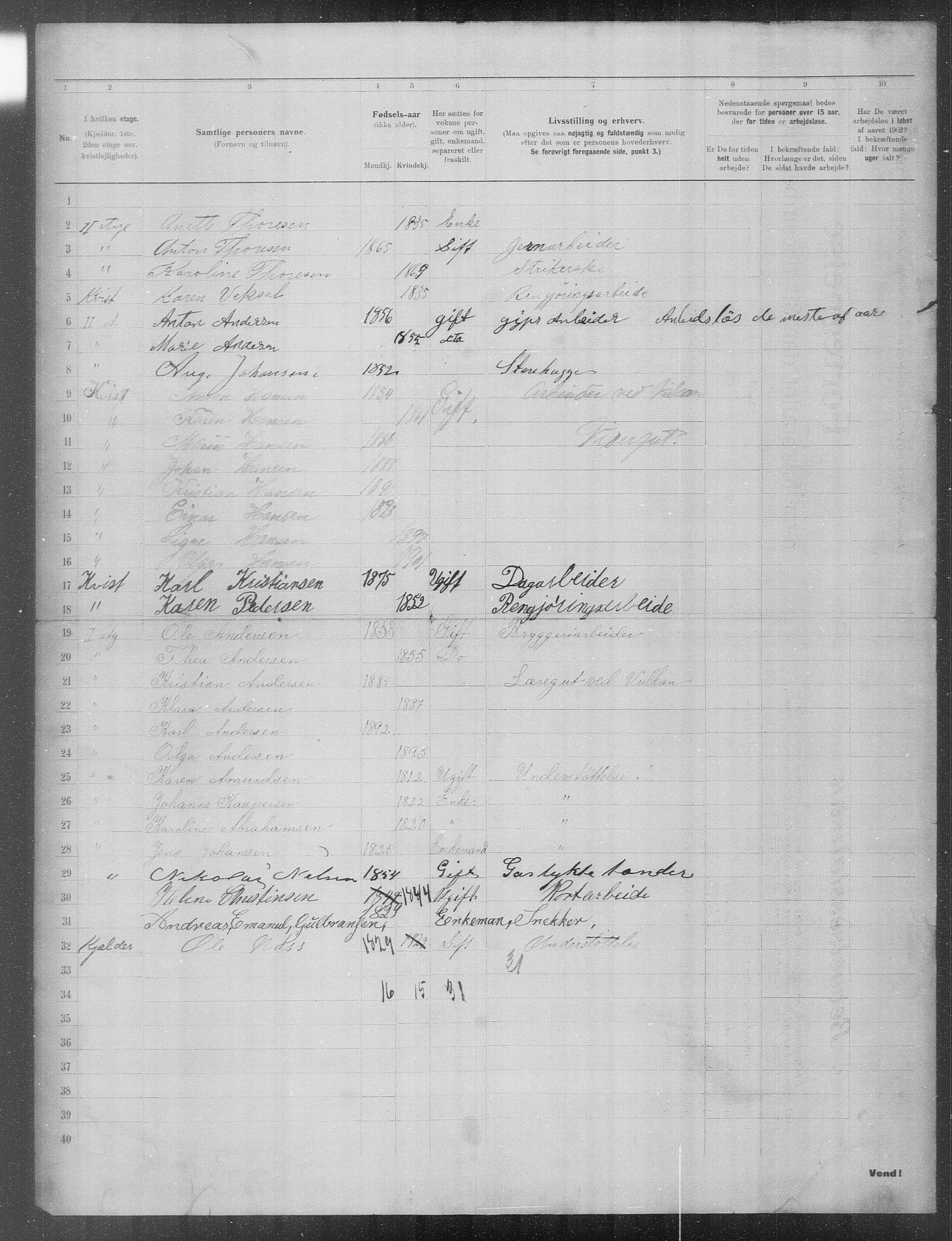 OBA, Municipal Census 1902 for Kristiania, 1902, p. 23891