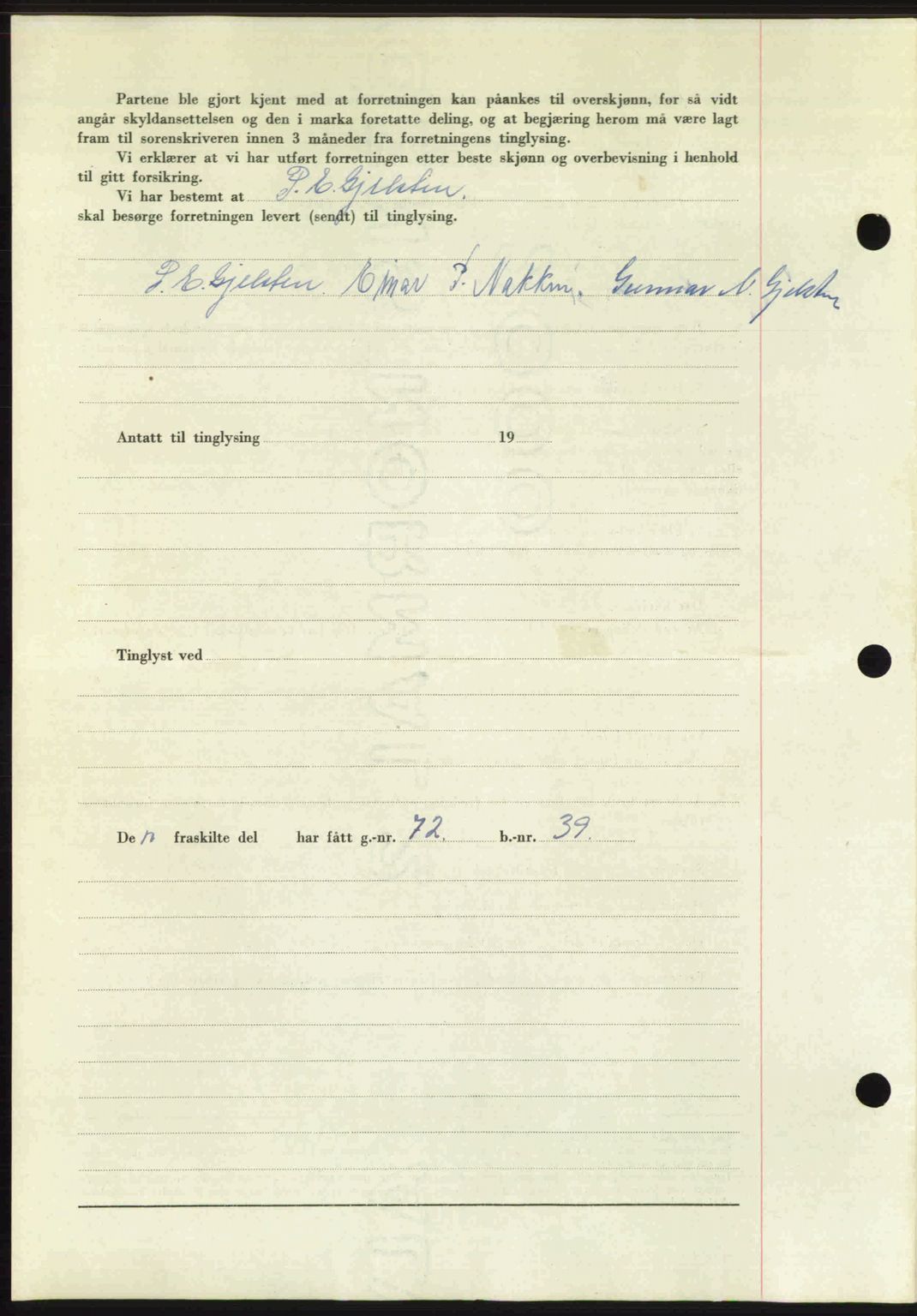 Romsdal sorenskriveri, AV/SAT-A-4149/1/2/2C: Mortgage book no. A31, 1949-1949, Diary no: : 2947/1949