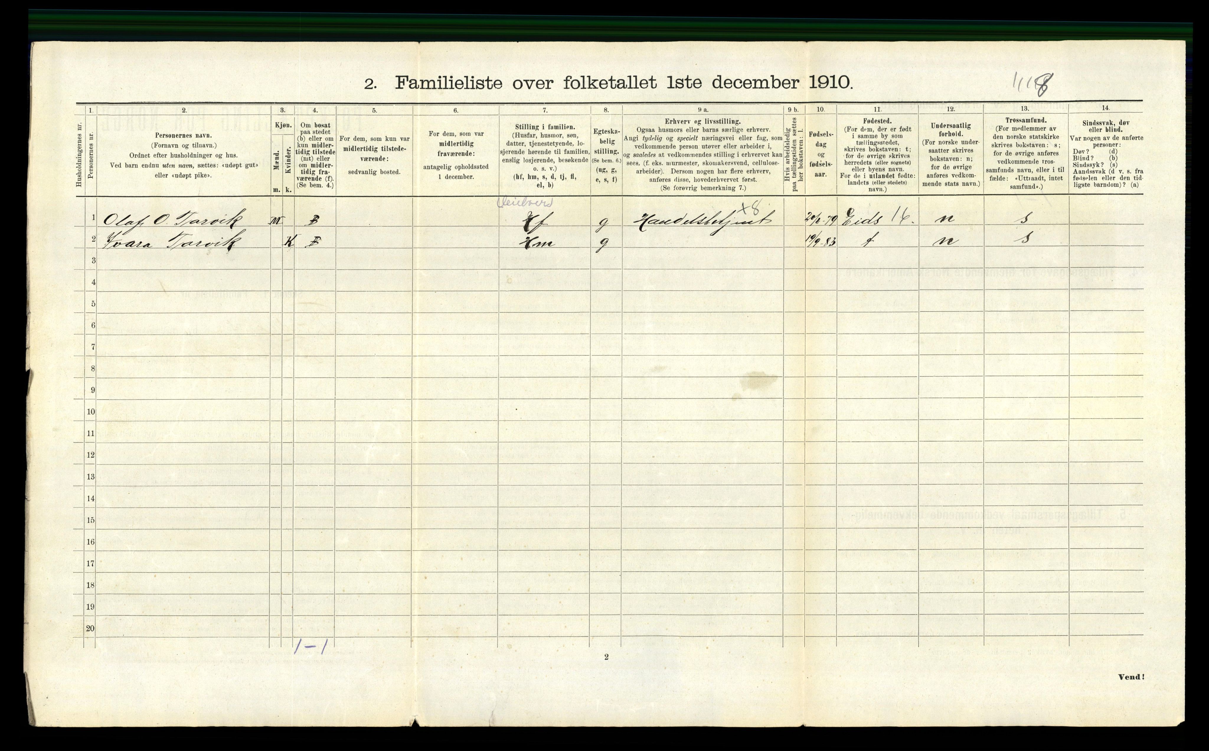 RA, 1910 census for Trondheim, 1910, p. 1416