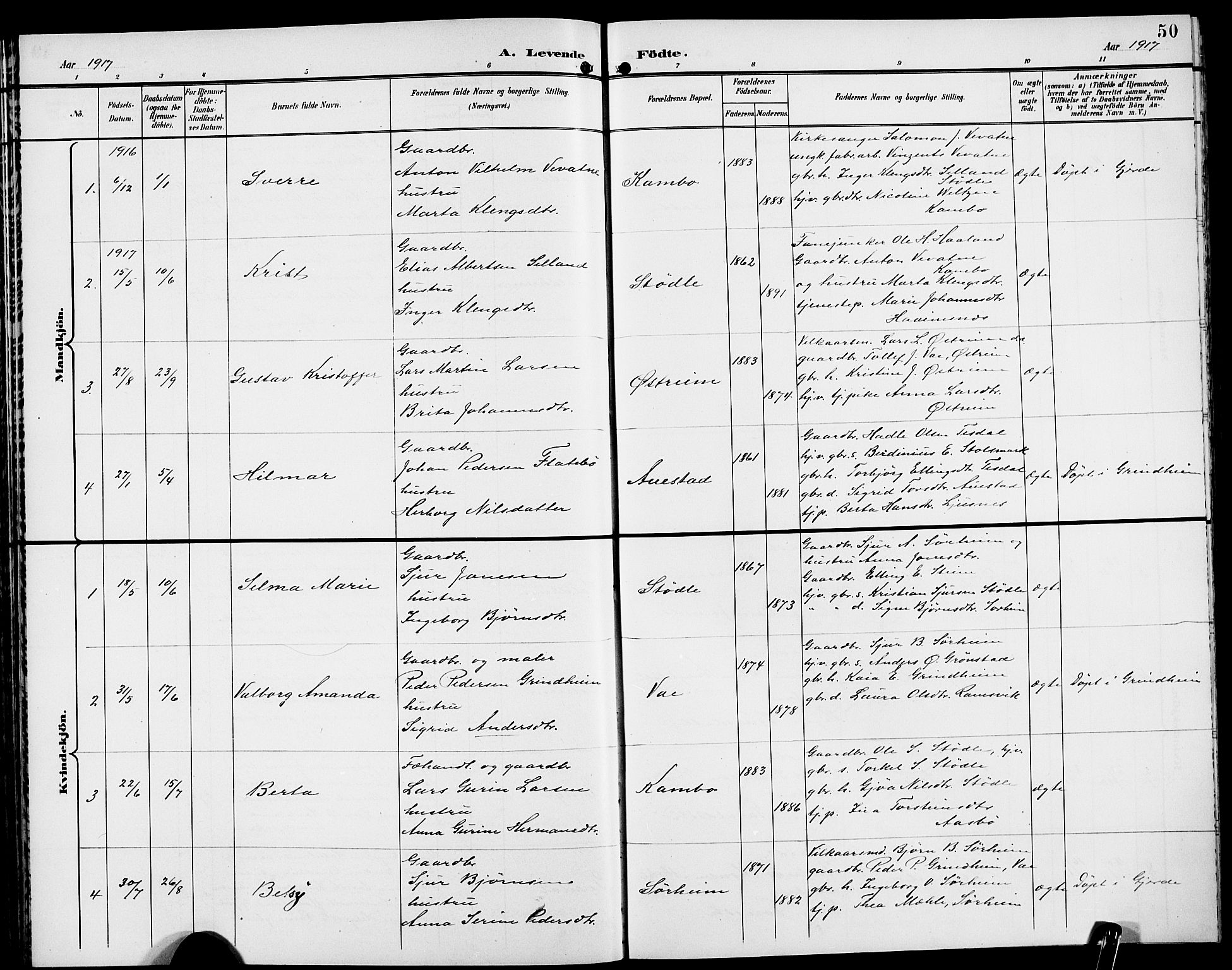 Etne sokneprestembete, SAB/A-75001/H/Hab: Parish register (copy) no. A 6, 1897-1924, p. 50