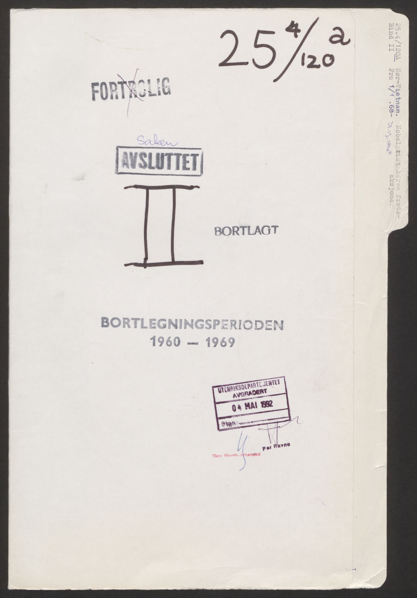 Utenriksdepartementet, hovedarkiv, RA/S-6794/D/Da/Daa/L0969/0001: Verdenspolitikk. Fremmede staters politikk. Generelt / Sør-Vietnam: Nobelpristakeres fredsaksjoner (2 mapper), 1967-1969, p. 492