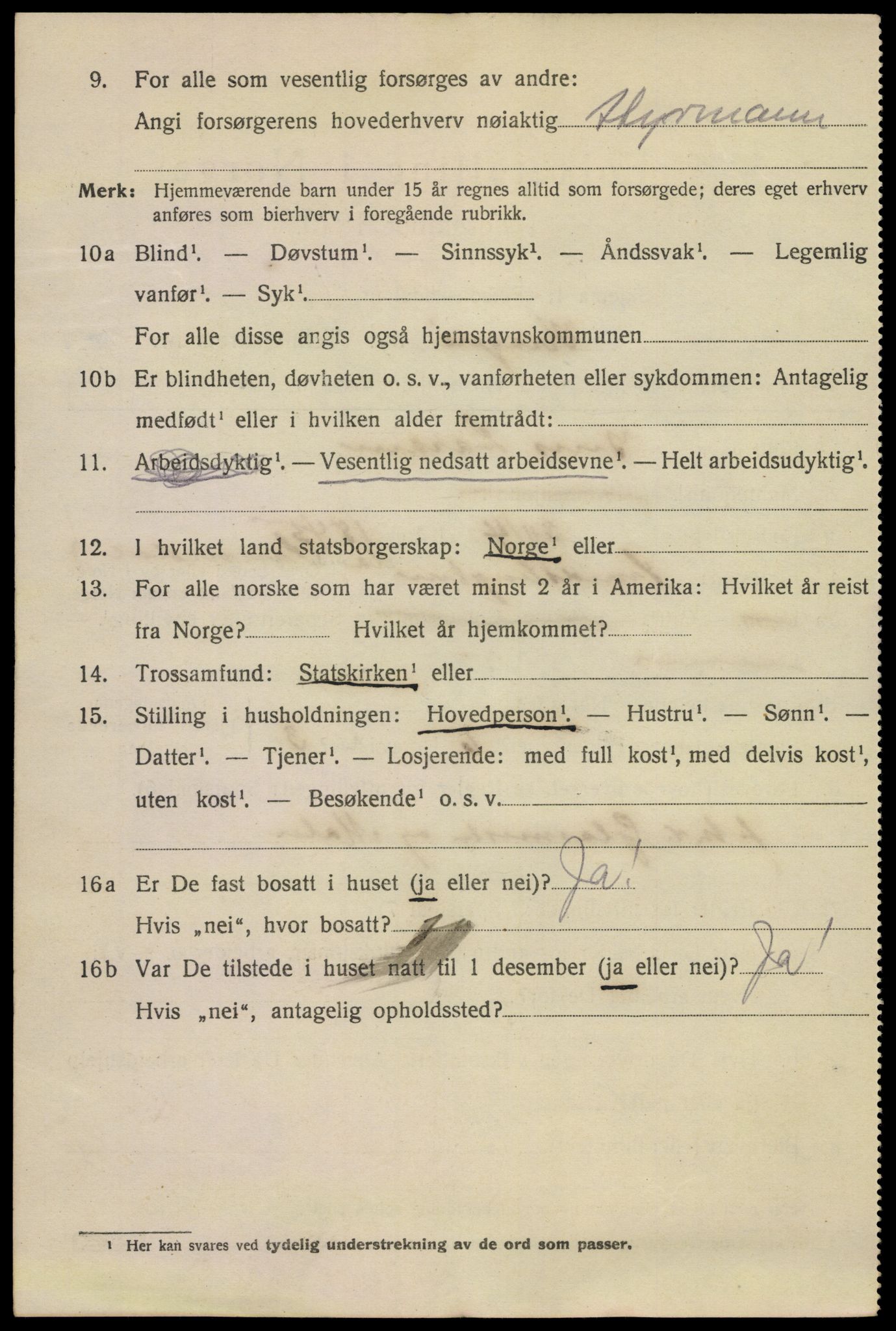 SAKO, 1920 census for Kragerø, 1920, p. 11982