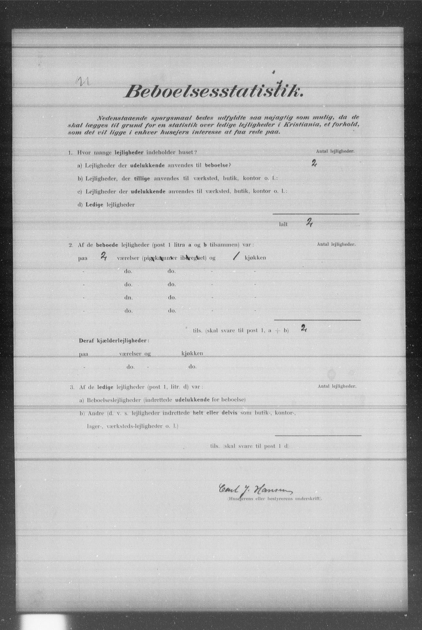 OBA, Municipal Census 1902 for Kristiania, 1902, p. 1703