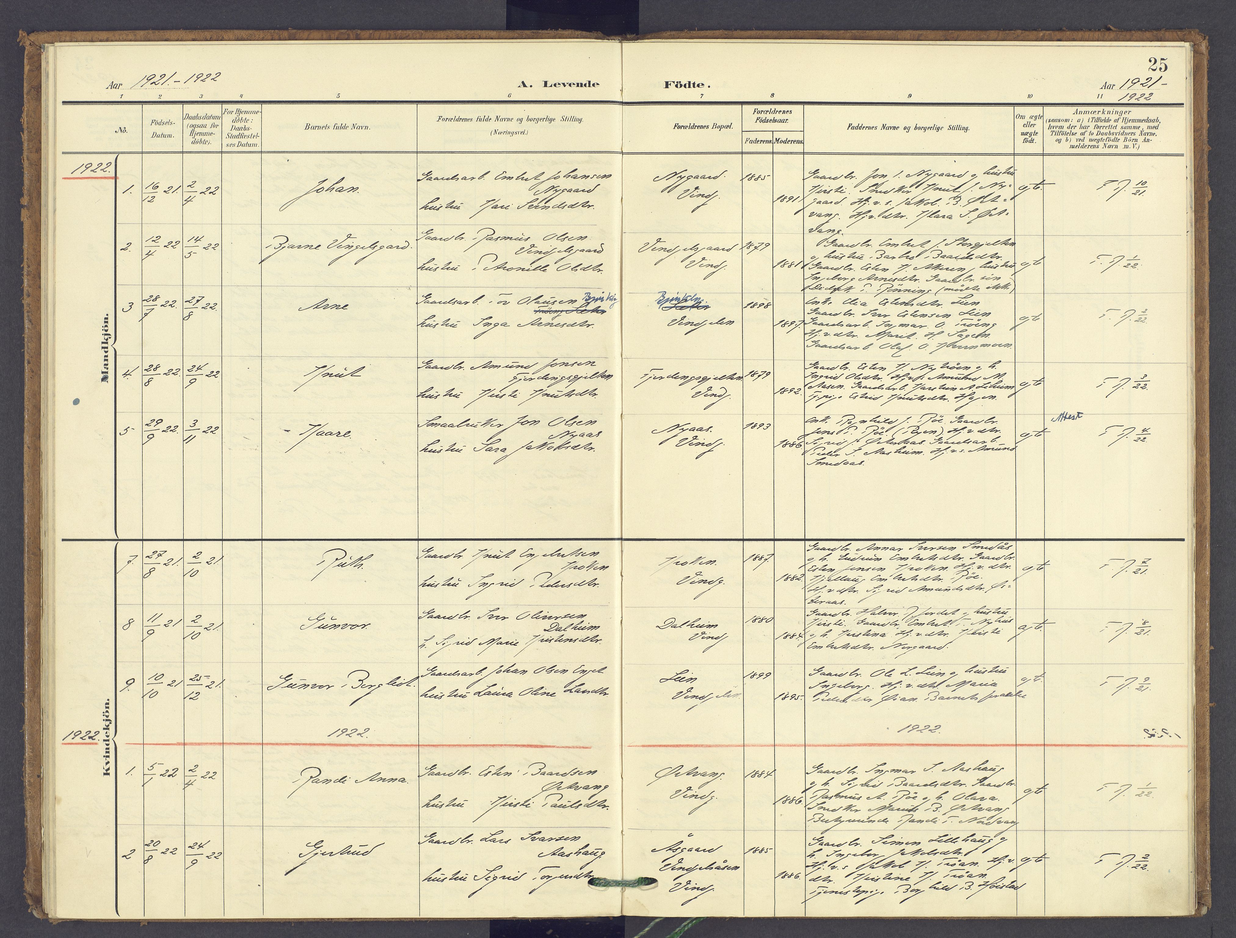 Tolga prestekontor, AV/SAH-PREST-062/K/L0015: Parish register (official) no. 15, 1903-1946, p. 25