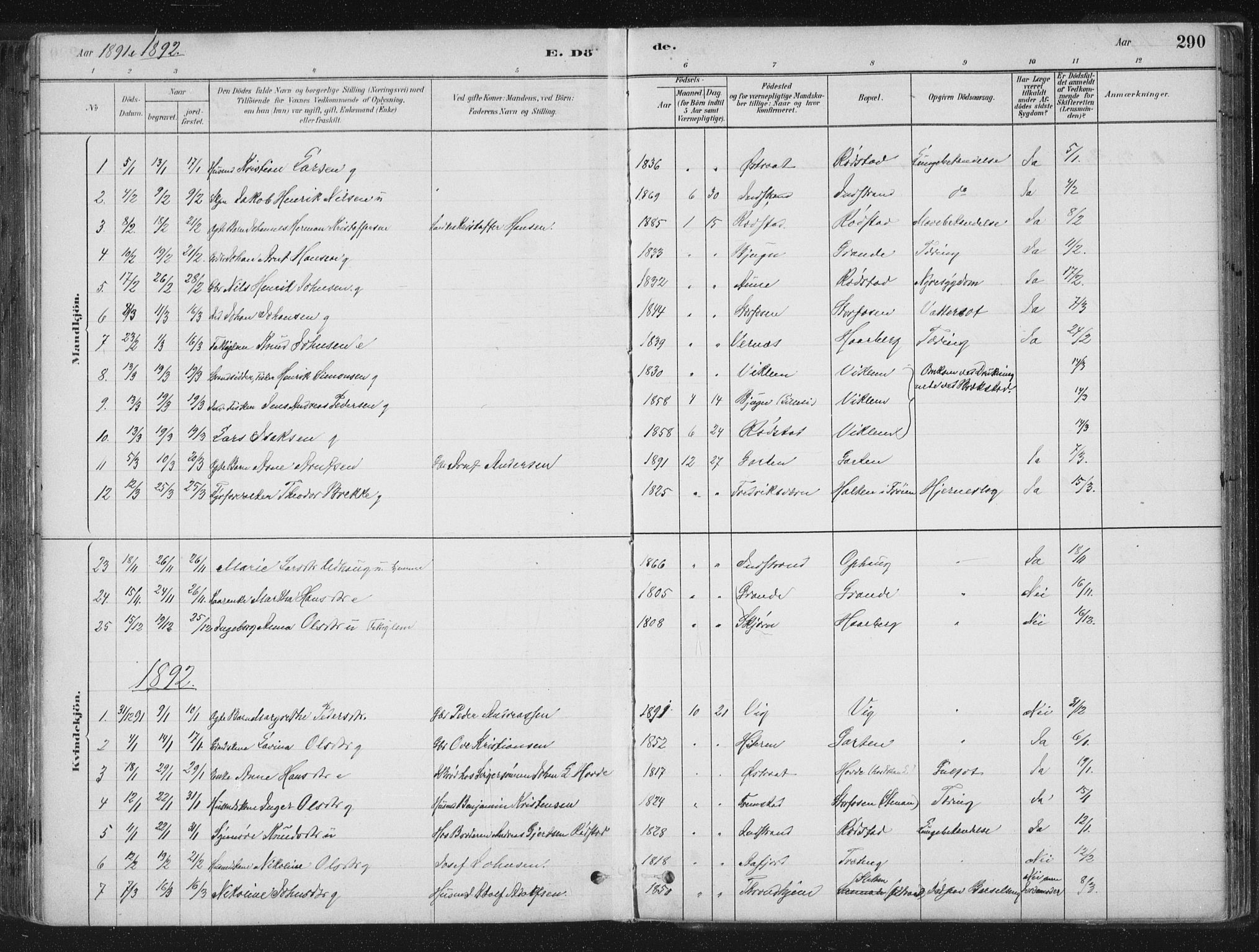 Ministerialprotokoller, klokkerbøker og fødselsregistre - Sør-Trøndelag, SAT/A-1456/659/L0739: Parish register (official) no. 659A09, 1879-1893, p. 290
