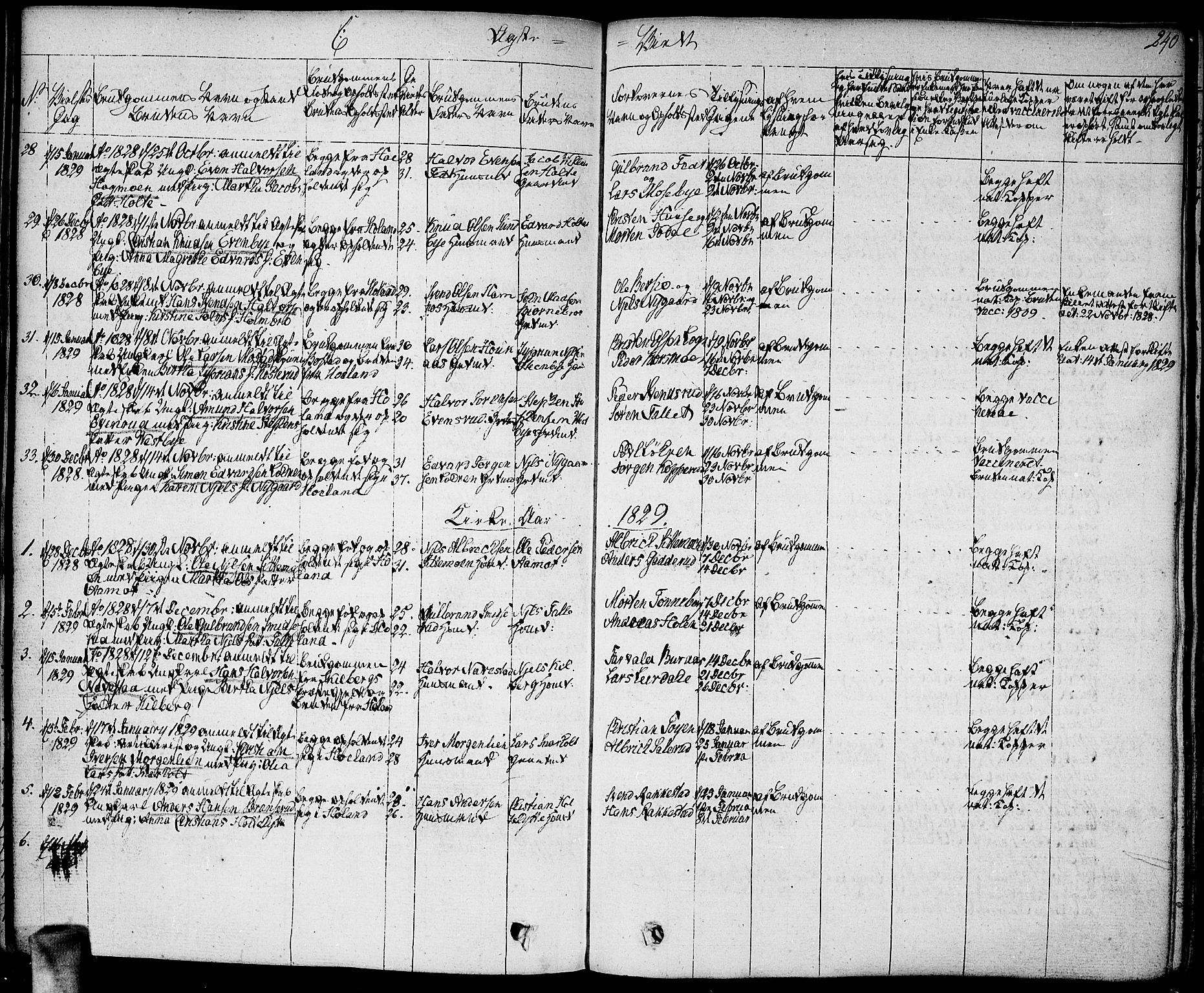 Høland prestekontor Kirkebøker, AV/SAO-A-10346a/F/Fa/L0008: Parish register (official) no. I 8, 1827-1845, p. 240