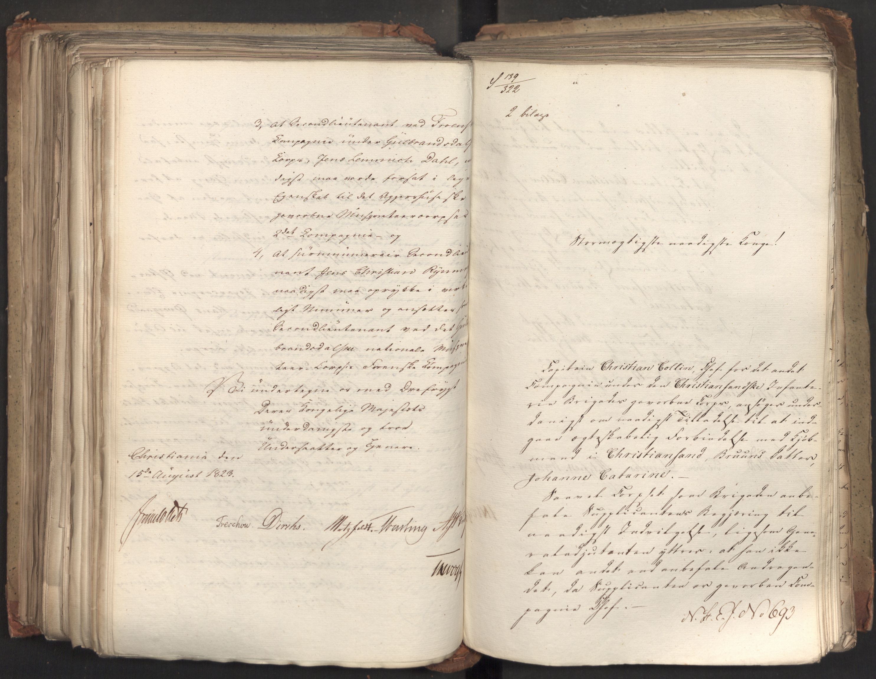 Statsrådsavdelingen i Stockholm, AV/RA-S-1003/D/Da/L0035: Regjeringsinnstillinger nr. 541-840, 1823, p. 405