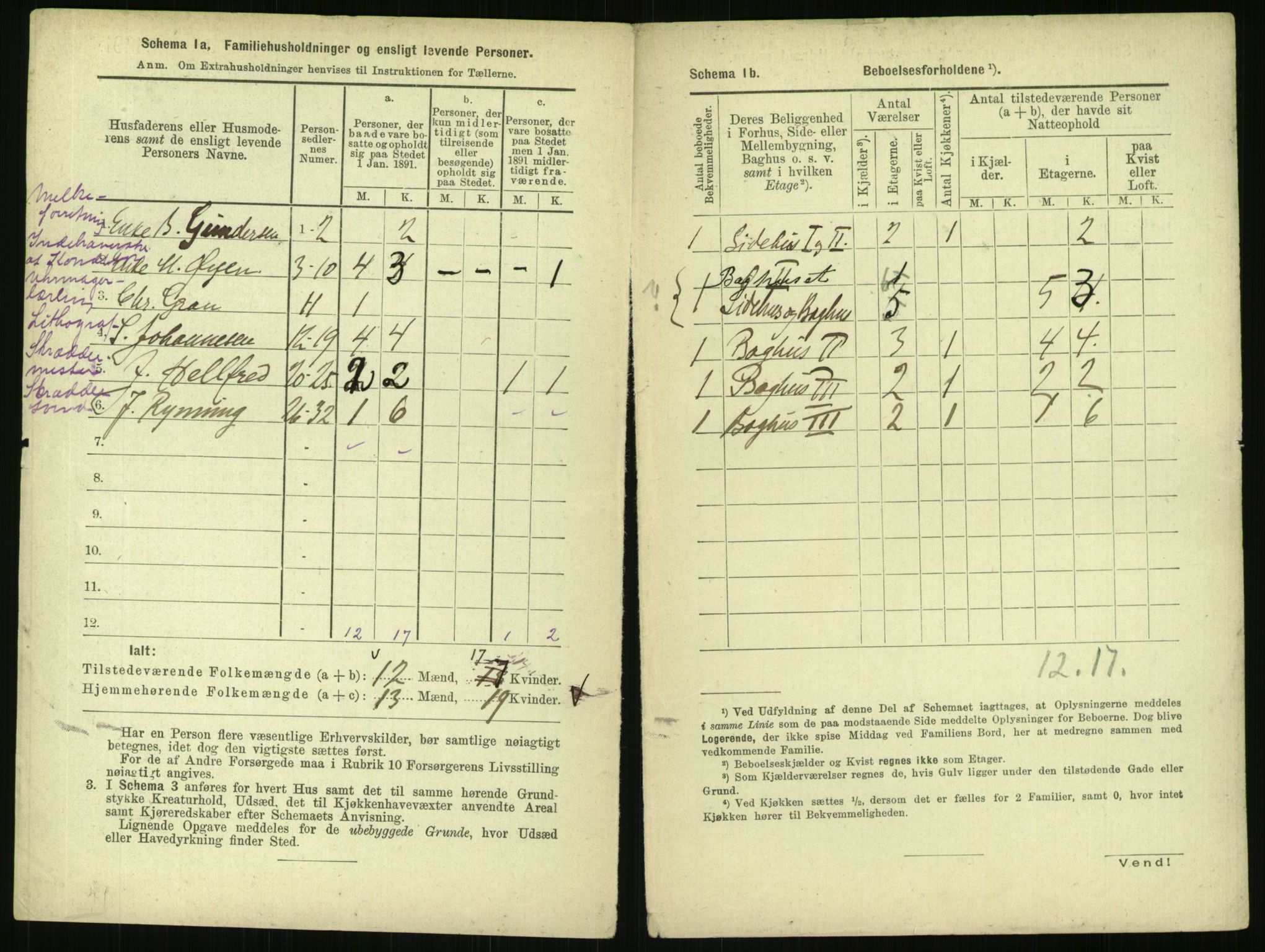 RA, 1891 census for 0301 Kristiania, 1891, p. 3992