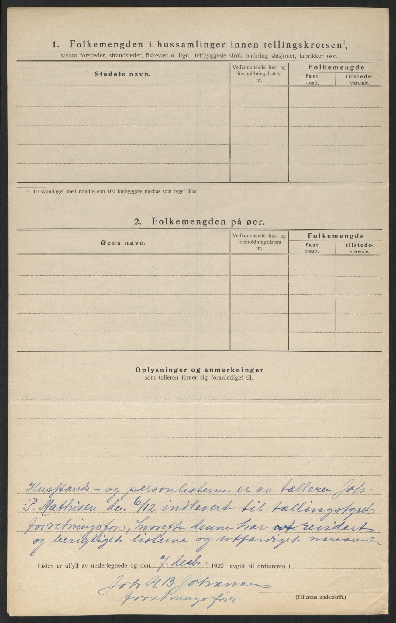 SATØ, 1920 census for , 1920, p. 23
