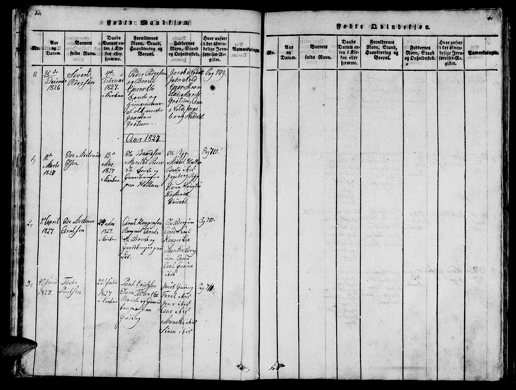 Ministerialprotokoller, klokkerbøker og fødselsregistre - Nord-Trøndelag, AV/SAT-A-1458/747/L0459: Parish register (copy) no. 747C01, 1816-1842, p. 60-61