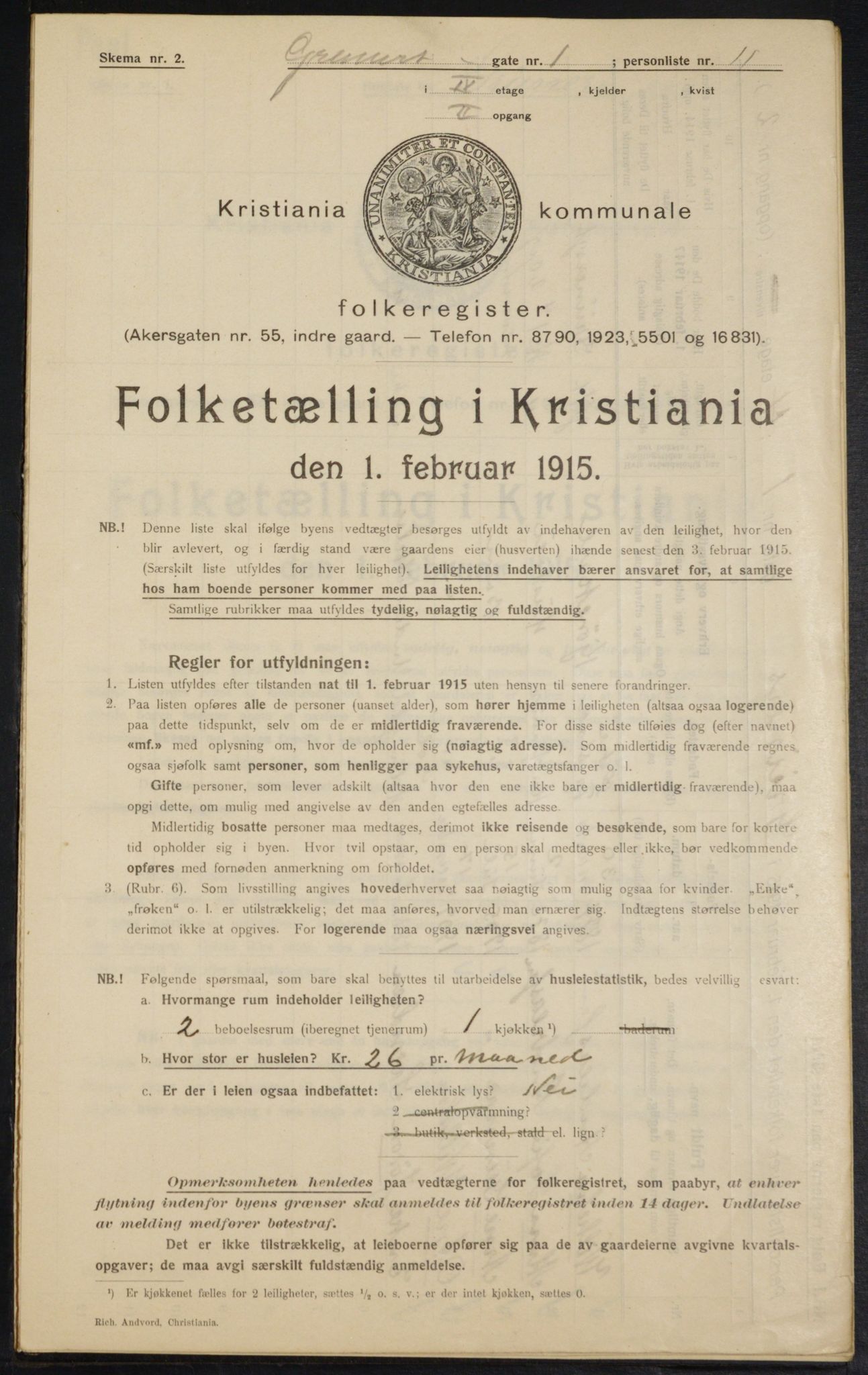 OBA, Municipal Census 1915 for Kristiania, 1915, p. 30271