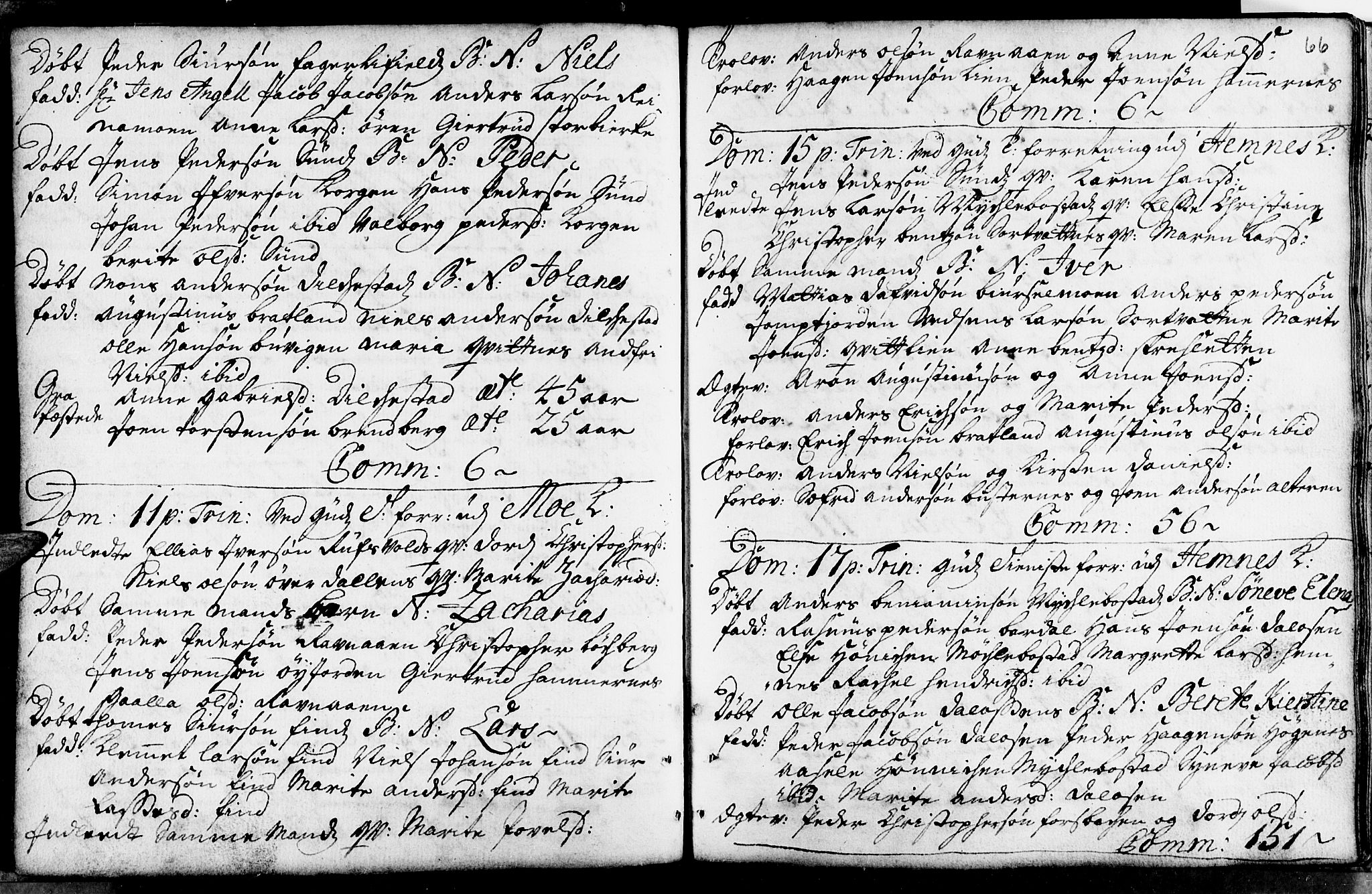 Ministerialprotokoller, klokkerbøker og fødselsregistre - Nordland, SAT/A-1459/825/L0346: Parish register (official) no. 825A02, 1729-1748, p. 66