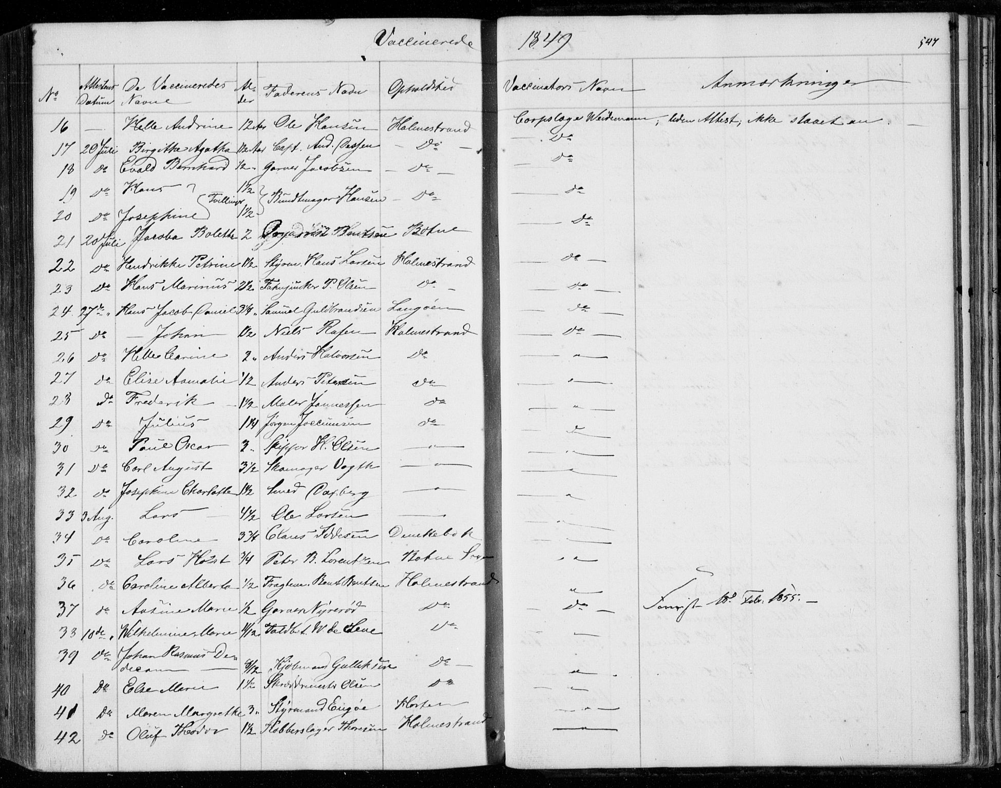 Holmestrand kirkebøker, AV/SAKO-A-346/F/Fa/L0002: Parish register (official) no. 2, 1840-1866, p. 547