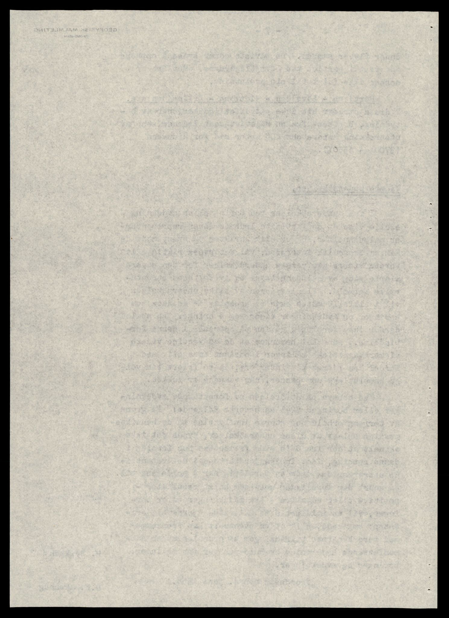 Direktoratet for mineralforvaltning , AV/SAT-A-1562/F/L0433: Rapporter, 1912-1986, p. 490