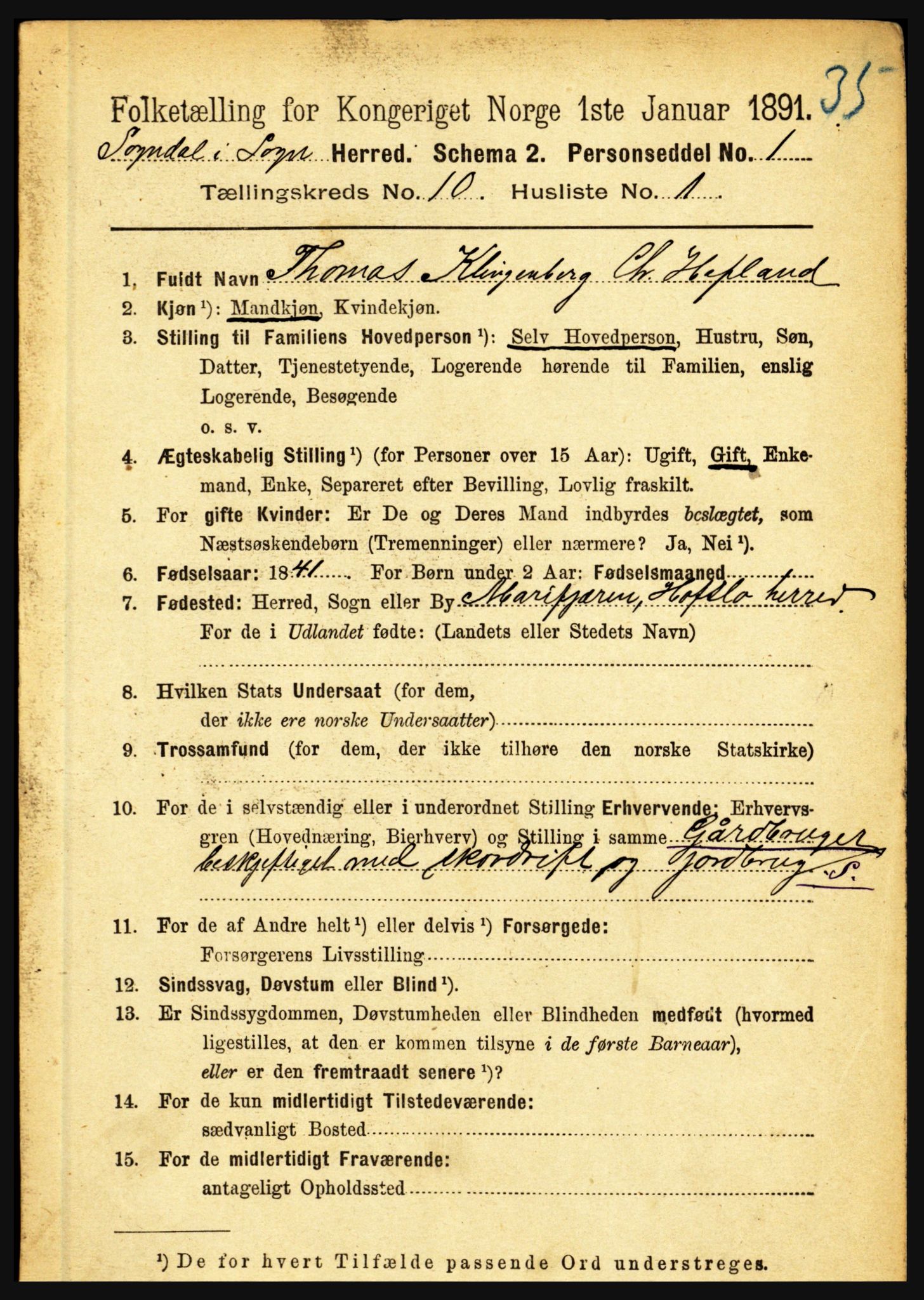 RA, 1891 census for 1420 Sogndal, 1891, p. 3956