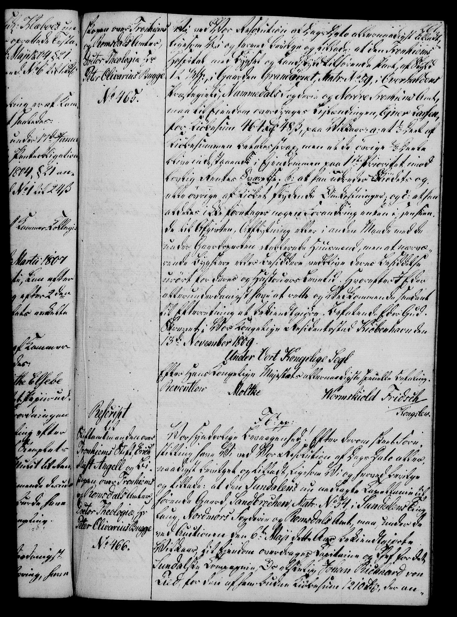 Rentekammeret, Kammerkanselliet, RA/EA-3111/G/Gg/Gga/L0019: Norsk ekspedisjonsprotokoll med register (merket RK 53.19), 1807-1810, p. 261