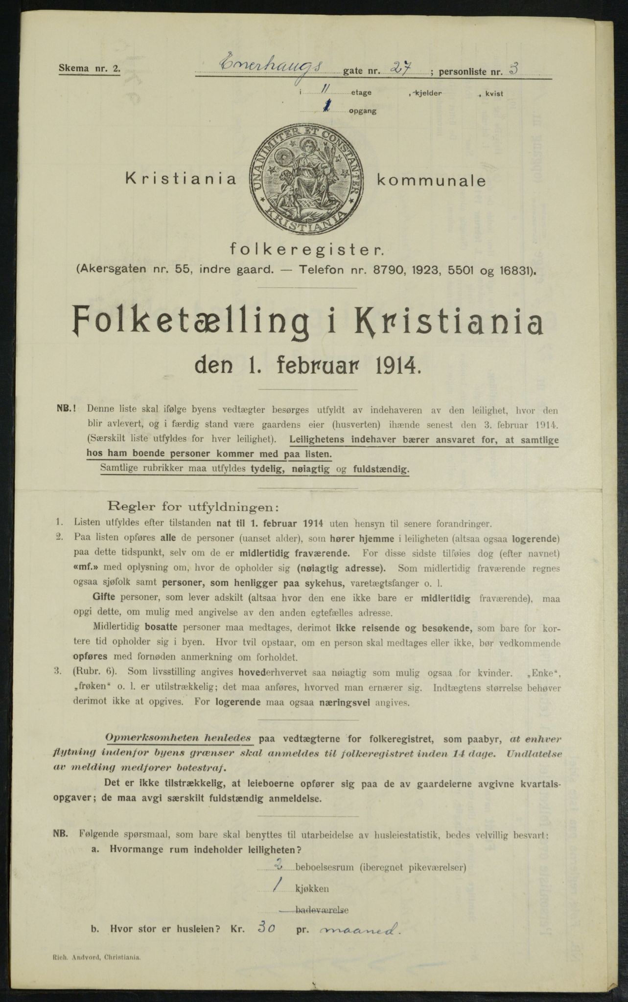 OBA, Municipal Census 1914 for Kristiania, 1914, p. 21856