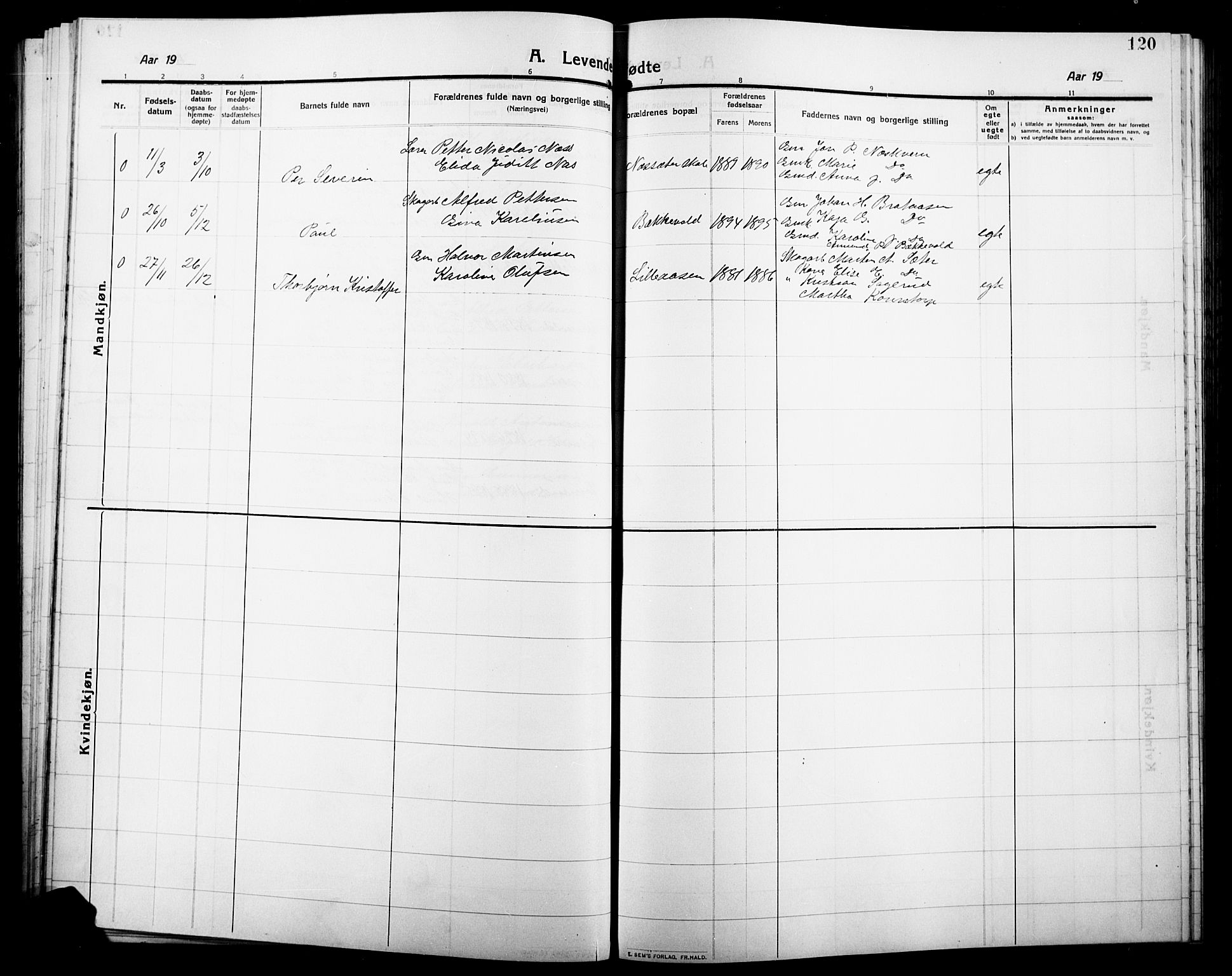 Grue prestekontor, AV/SAH-PREST-036/H/Ha/Hab/L0007: Parish register (copy) no. 7, 1910-1920, p. 120