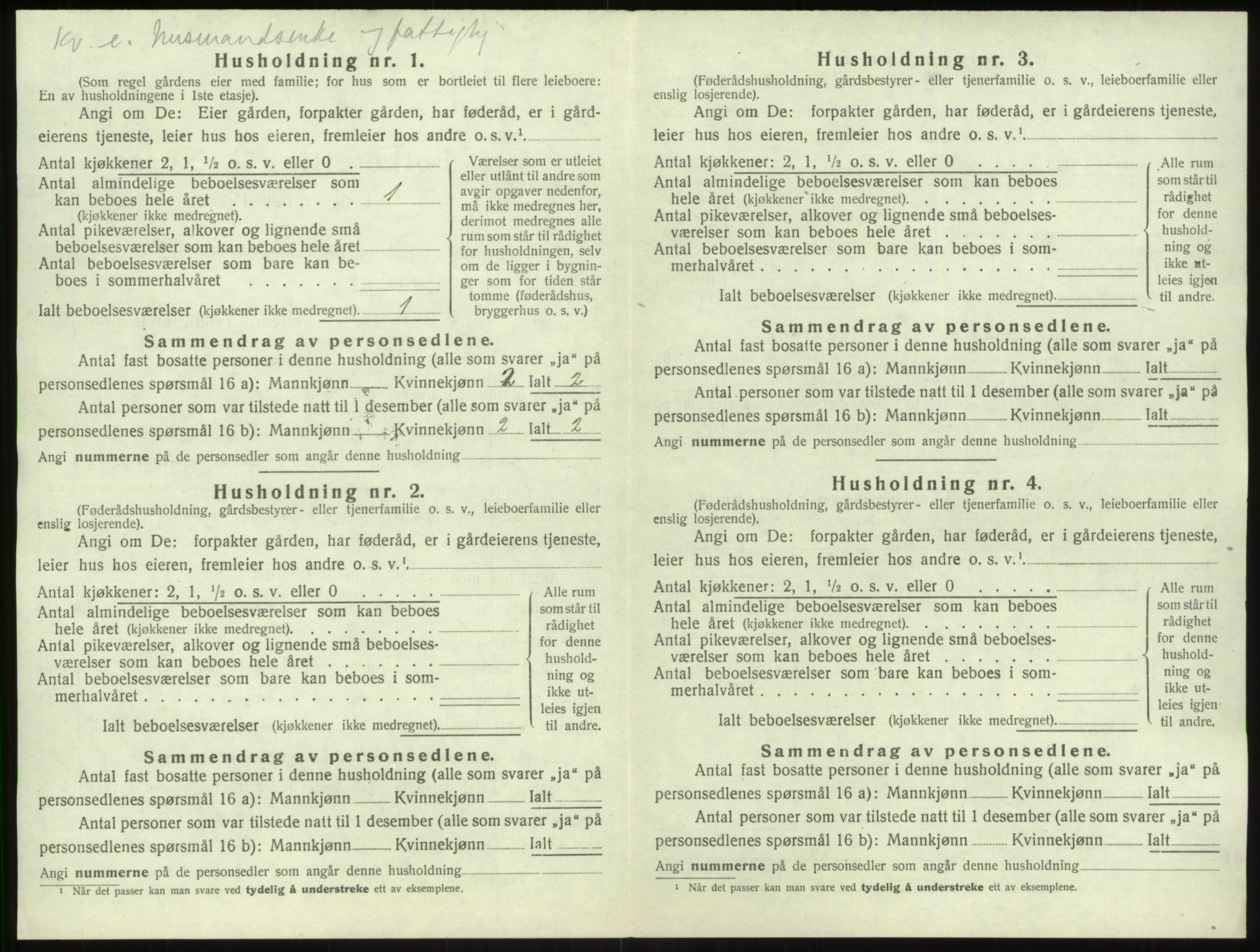 SAB, 1920 census for Vik, 1920, p. 874