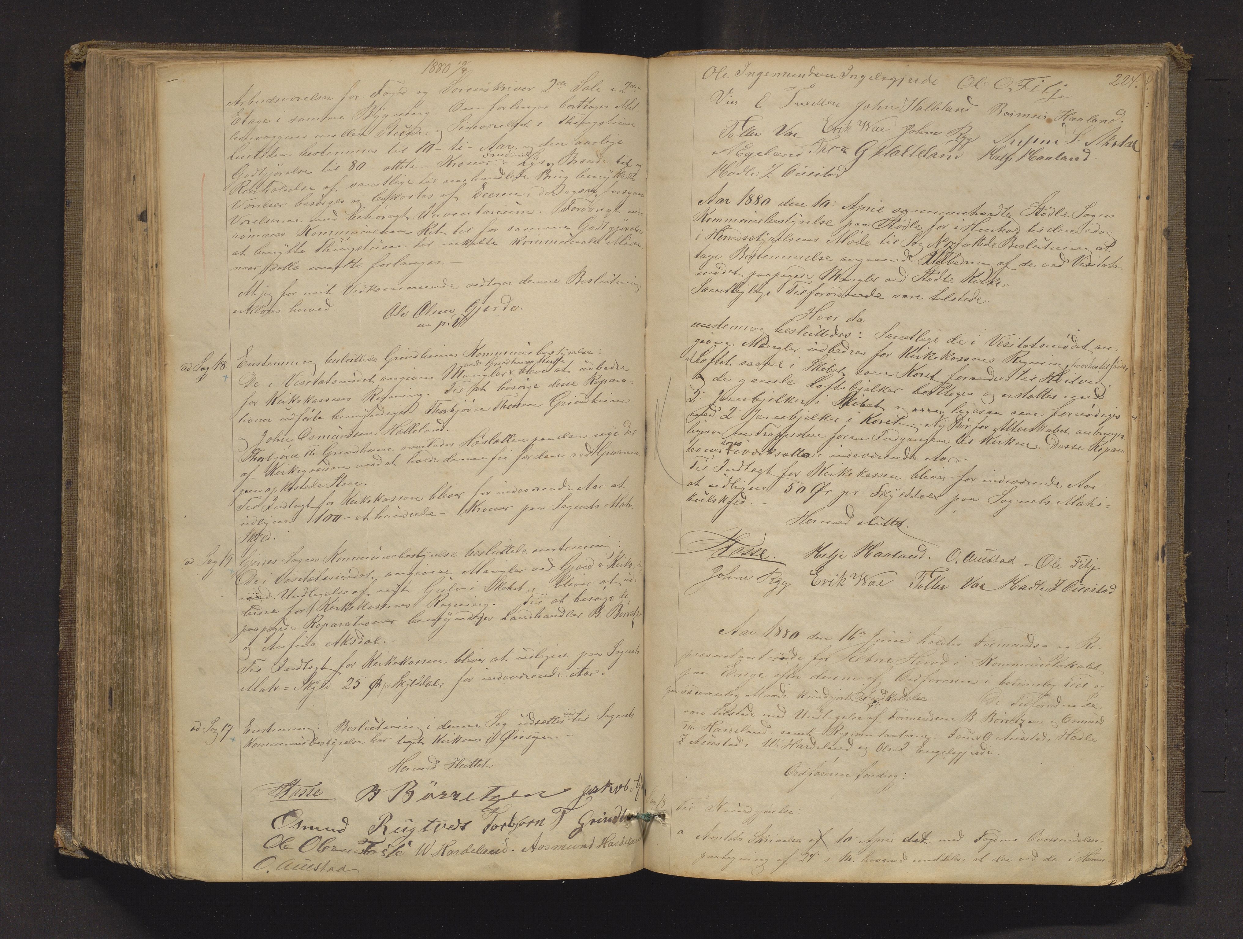 Etne kommune. Formannskapet, IKAH/1211-021/A/Aa/L0002: Møtebok for formannskap og heradsstyre, 1861-1884, p. 224