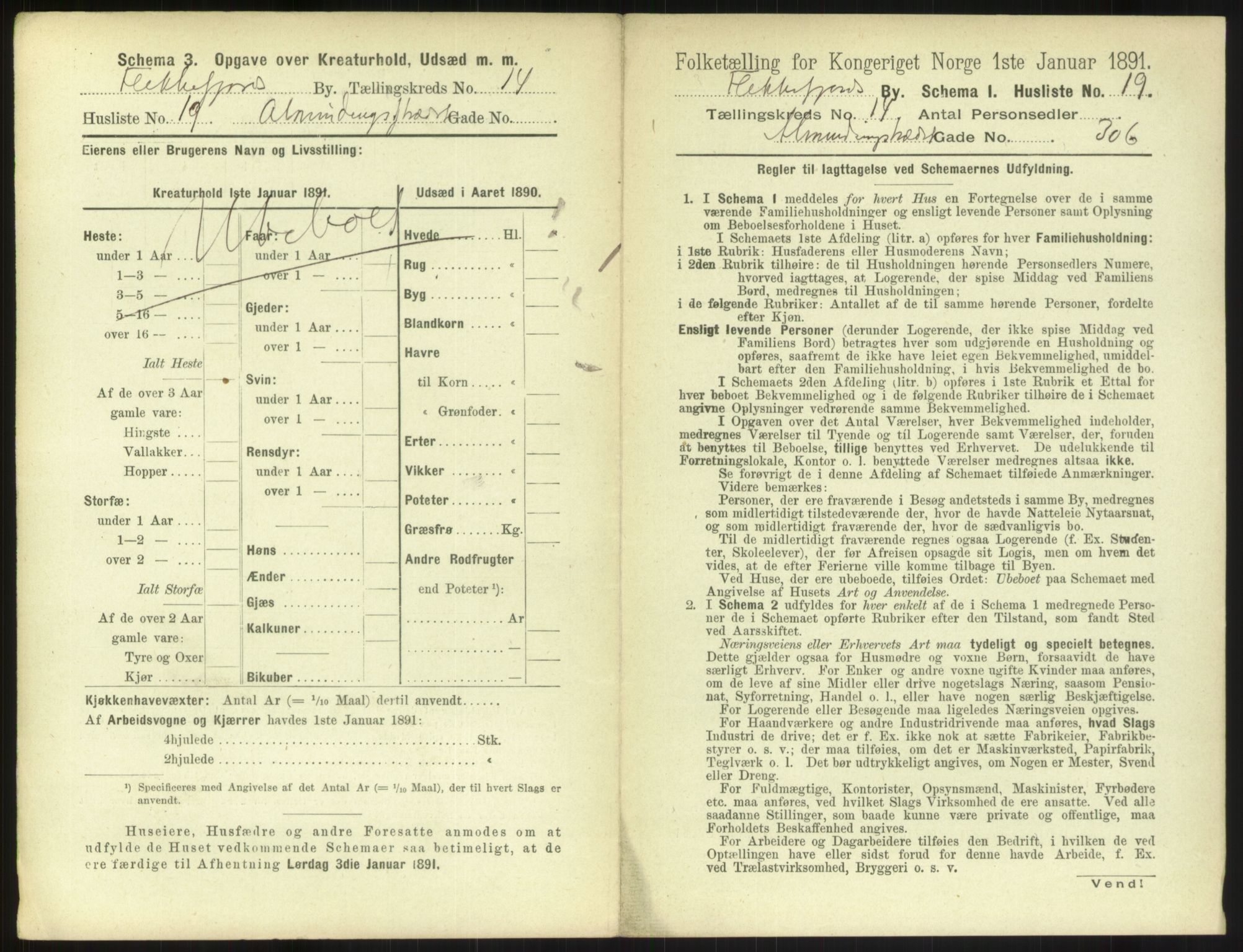 RA, 1891 census for 1004 Flekkefjord, 1891, p. 512