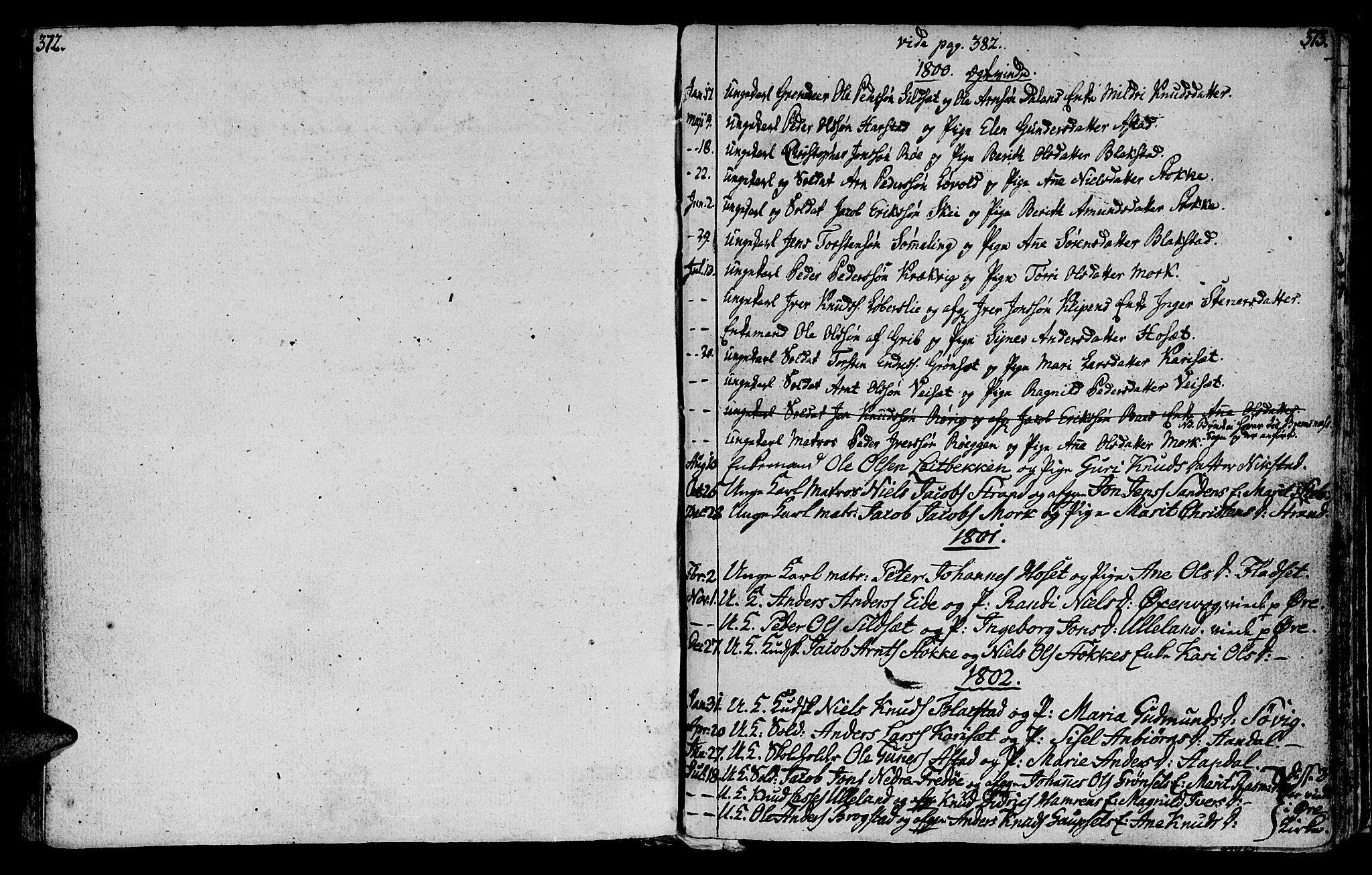 Ministerialprotokoller, klokkerbøker og fødselsregistre - Møre og Romsdal, SAT/A-1454/568/L0799: Parish register (official) no. 568A08, 1780-1819, p. 372-373