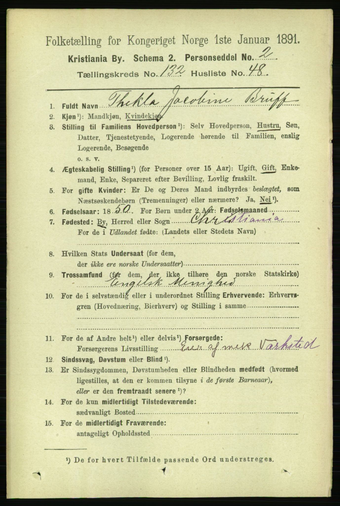 RA, 1891 census for 0301 Kristiania, 1891, p. 72157