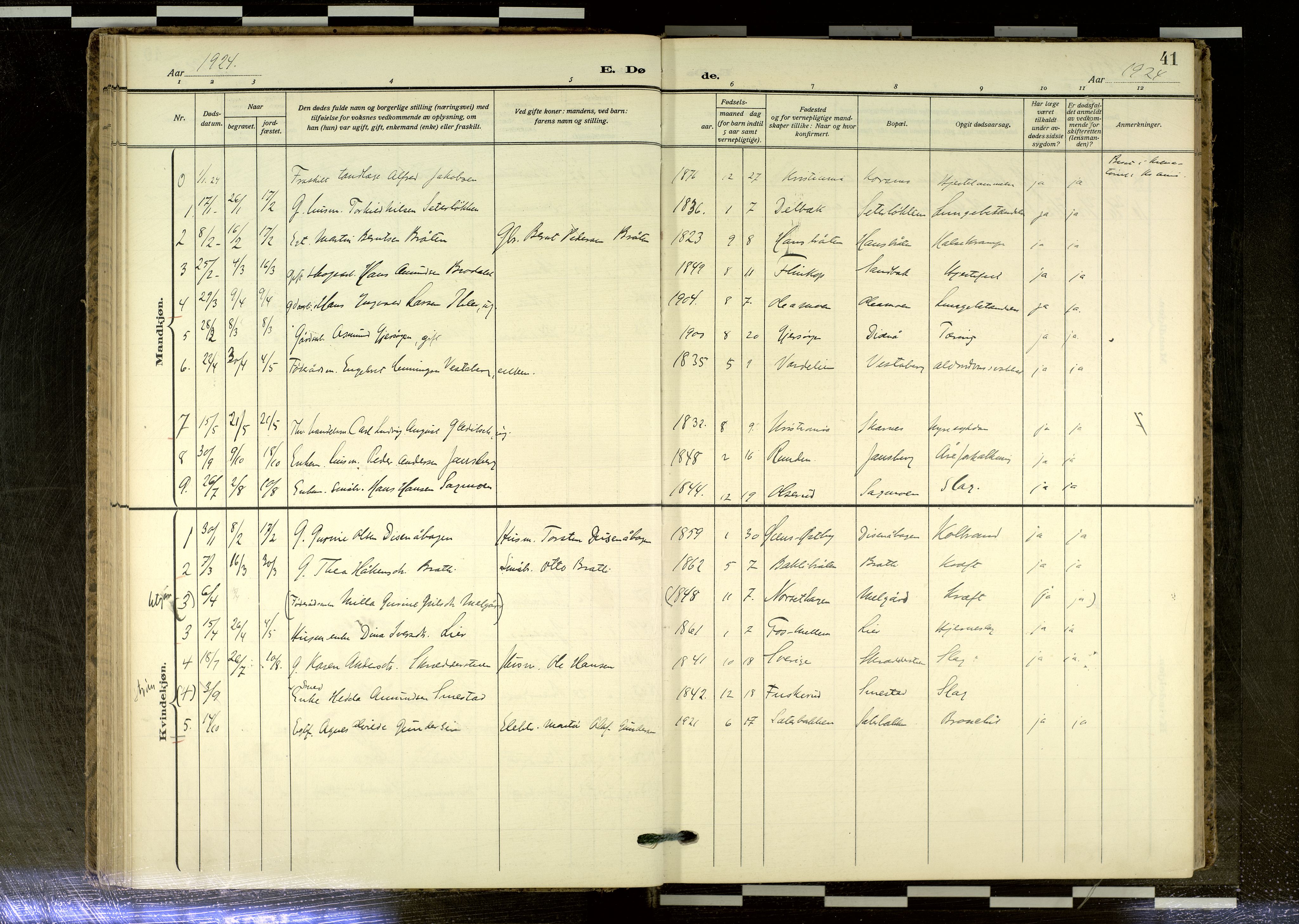 Sør-Odal prestekontor, AV/SAH-PREST-030/H/Ha/Haa/L0020: Parish register (official) no. 20, 1906-2012, p. 41