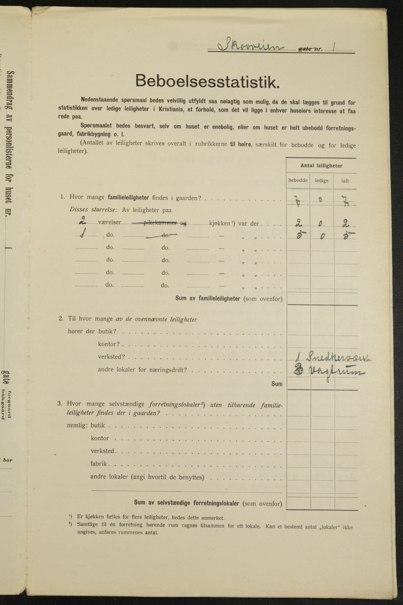 OBA, Municipal Census 1913 for Kristiania, 1913, p. 96395