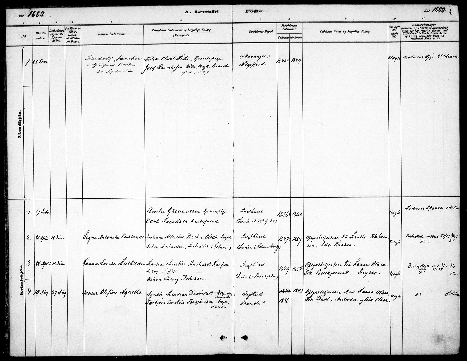 Kristiania tukthusprest Kirkebøker, AV/SAO-A-10881/F/Fa/L0005: Parish register (official) no. 5, 1879-1936, p. 4