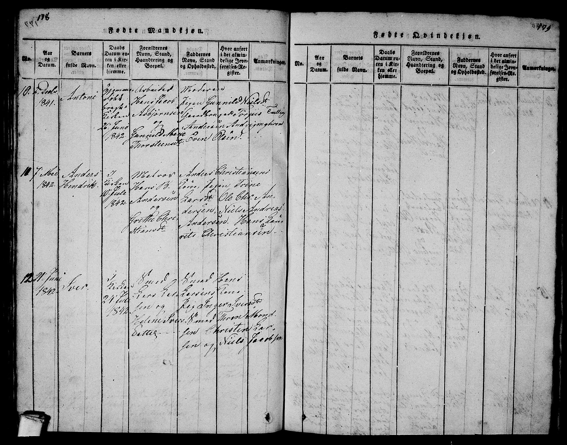 Larvik kirkebøker, AV/SAKO-A-352/G/Gb/L0001: Parish register (copy) no. II 1, 1818-1843, p. 178-179